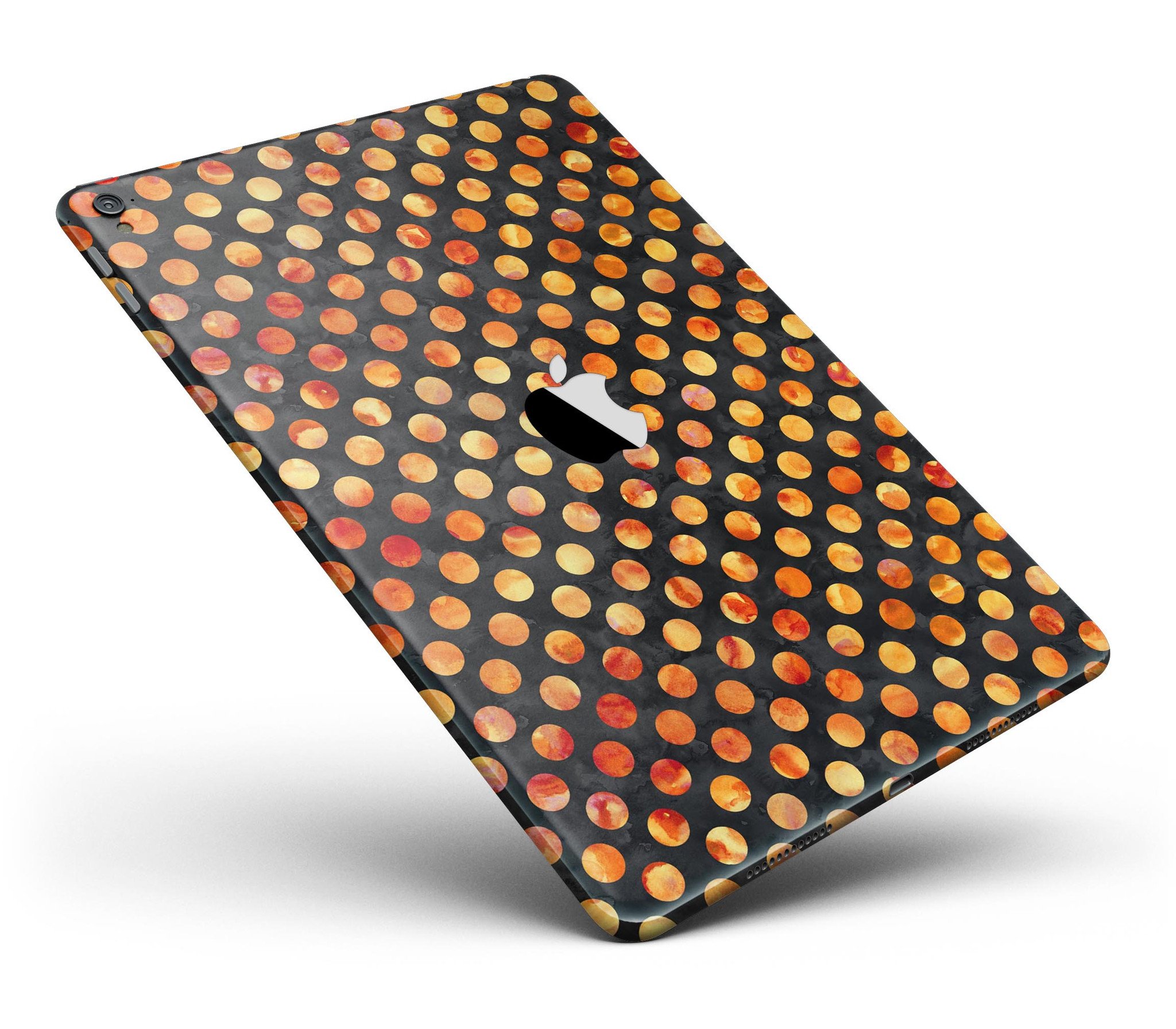 Halloween Watercolor Dots Full Body Skin for iPad Pro, showcasing vibrant colors and unique design.