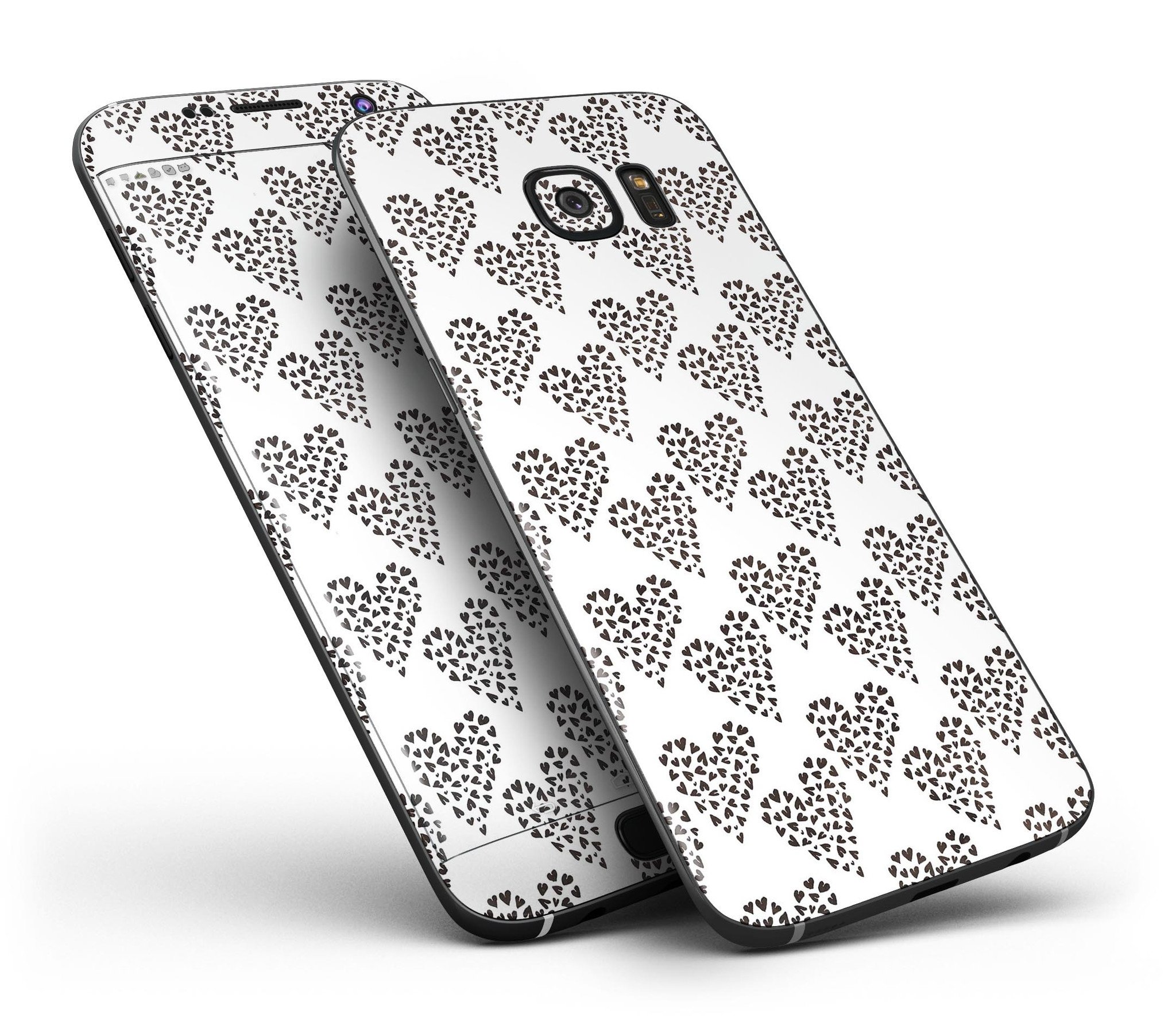 Hearts within Hearts Full Body Skin-Kit for Samsung Galaxy S7, showcasing vibrant design and premium vinyl material.