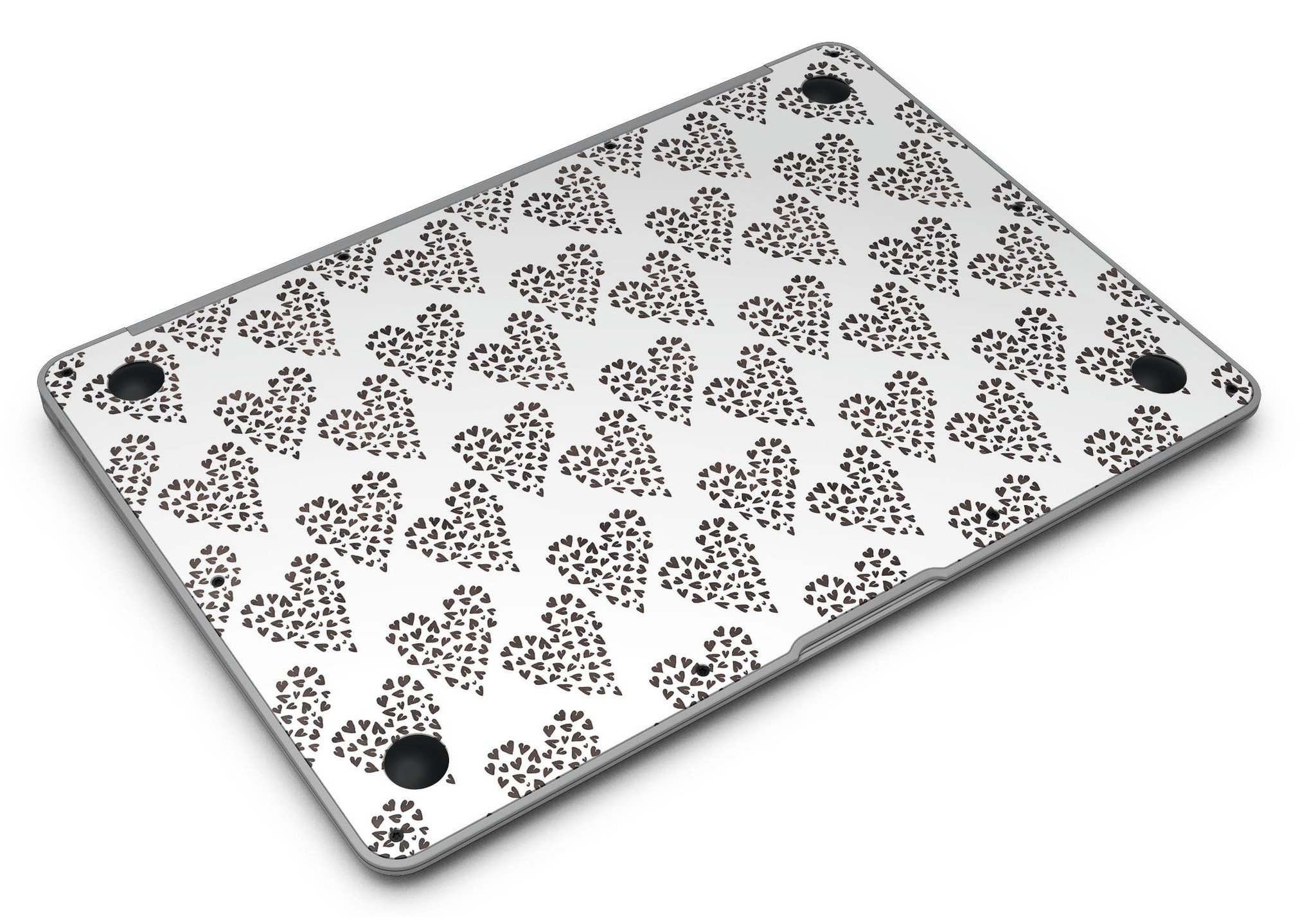 Hearts within Hearts MacBook Air Skin Kit showcasing vibrant heart patterns on a sleek laptop surface.