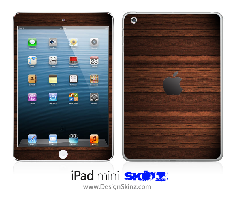 Heavy Grain Wood iPad Skin showcasing a stylish wood texture design, perfectly fitted for an iPad.