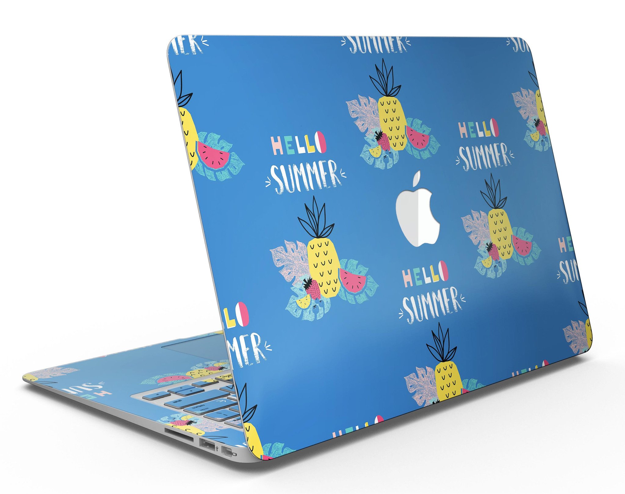 Hello Summer Love v1 MacBook Air Skin Kit featuring vibrant summer-themed design, perfect for personalizing and protecting your laptop.