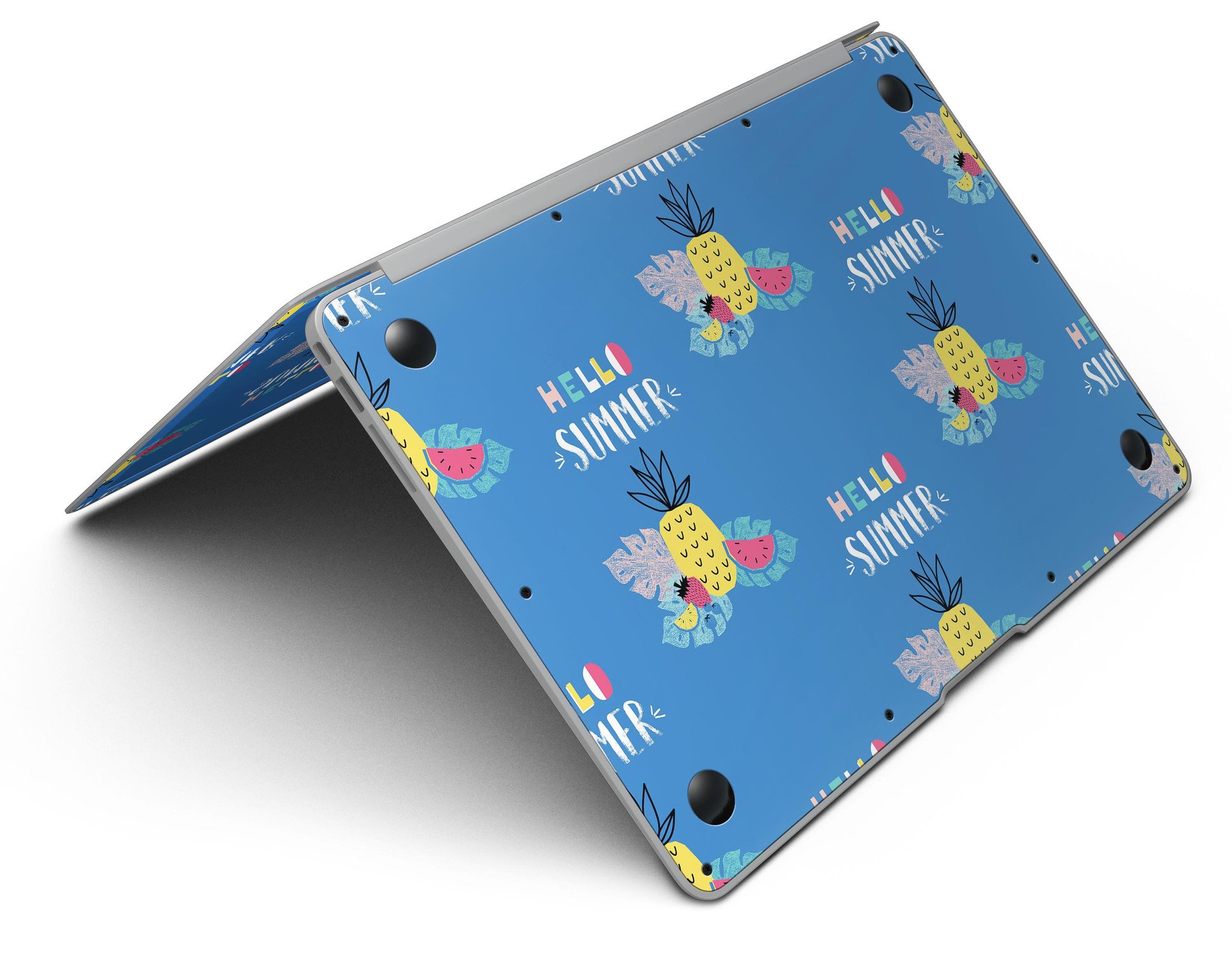 Hello Summer Love v1 MacBook Air Skin Kit featuring vibrant summer-themed design, perfect for personalizing and protecting your laptop.