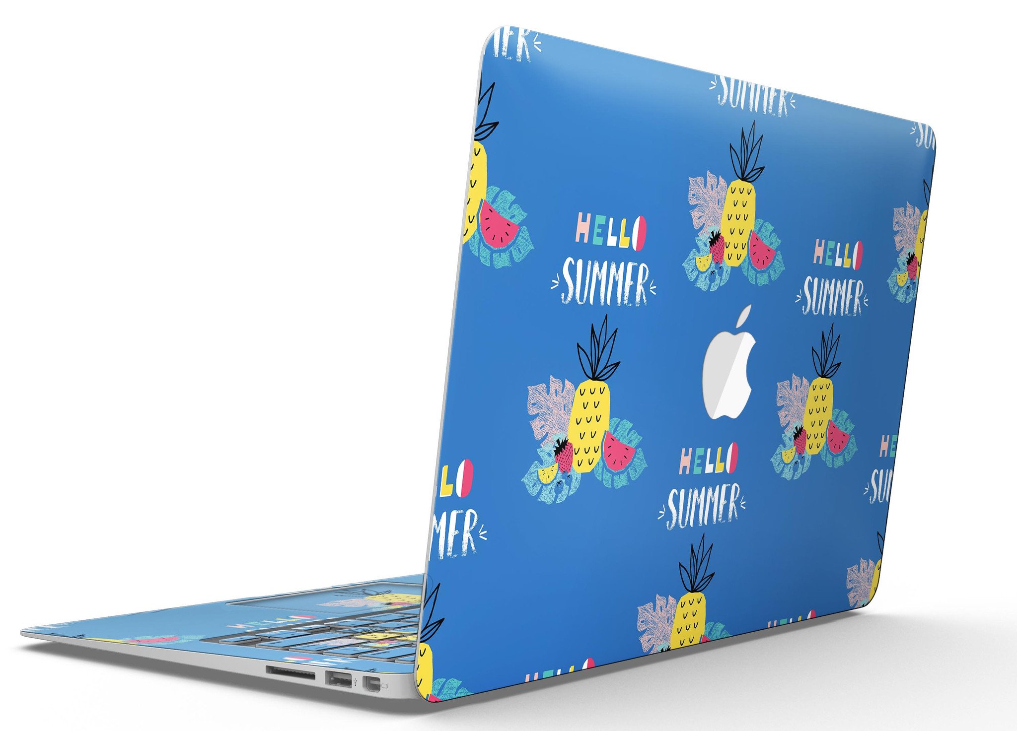 Hello Summer Love v1 MacBook Air Skin Kit featuring vibrant summer-themed design, perfect for personalizing and protecting your laptop.