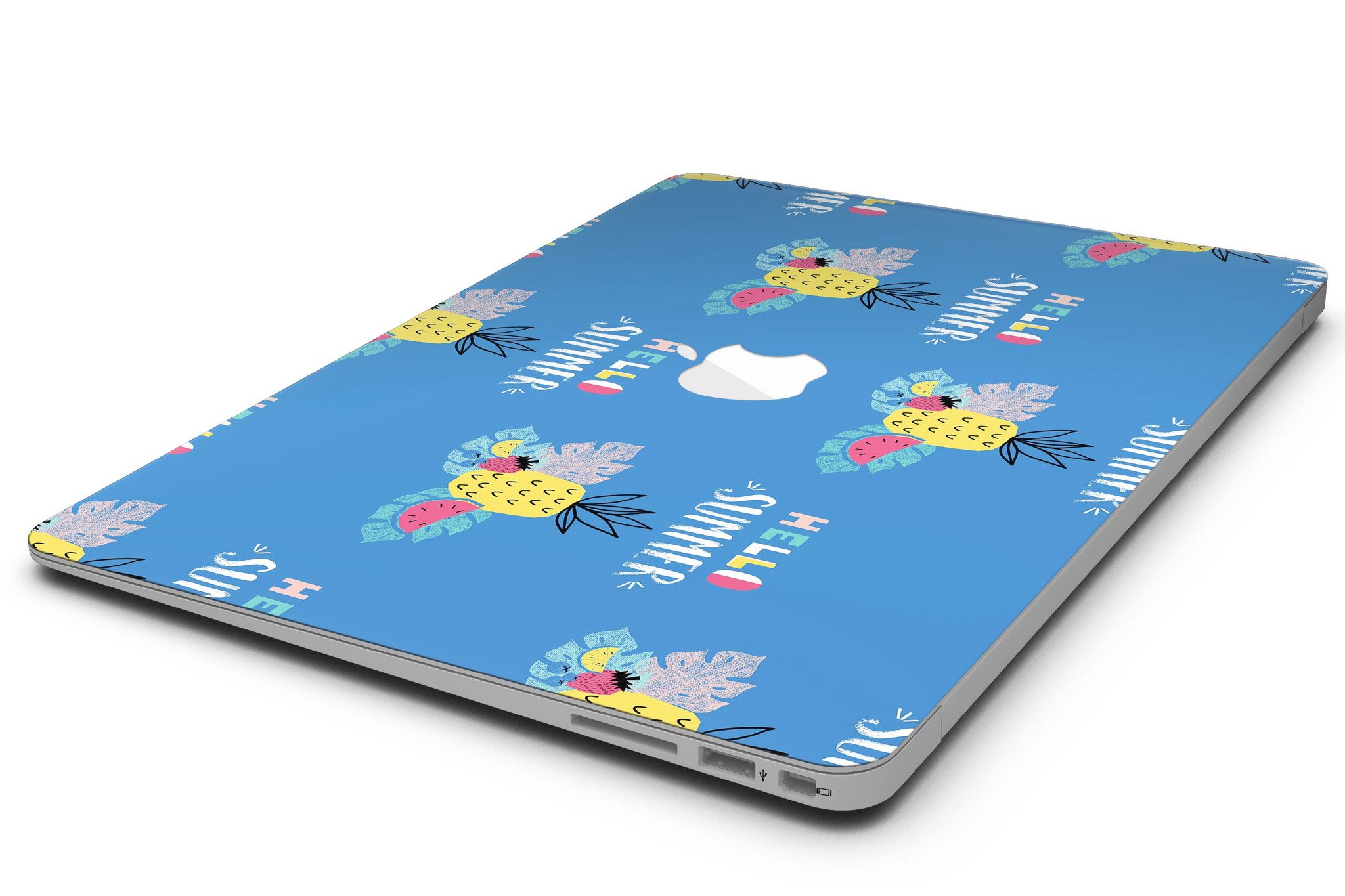 Hello Summer Love v1 MacBook Air Skin Kit featuring vibrant summer-themed design, perfect for personalizing and protecting your laptop.