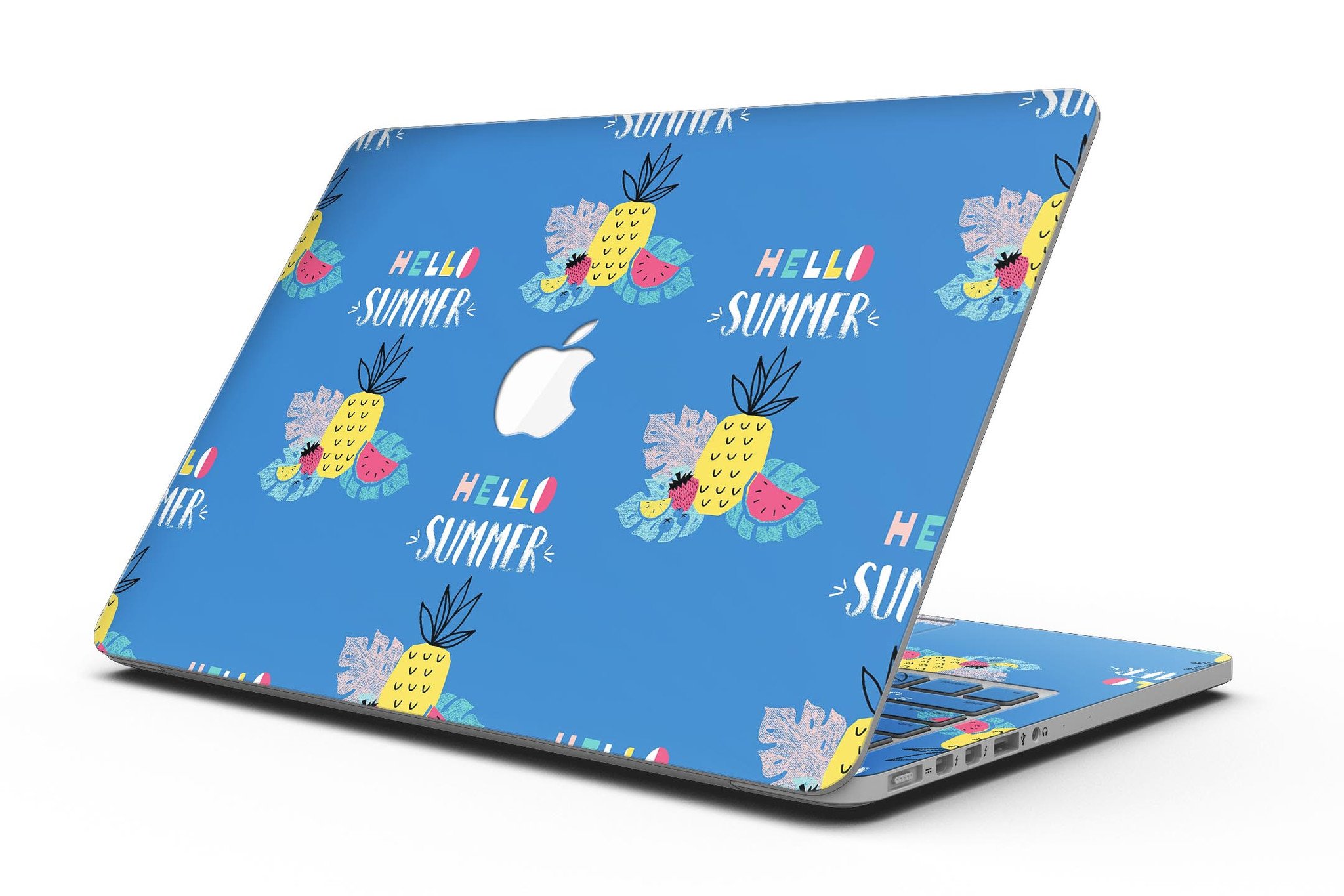 Hello Summer Love v1 skin for MacBook Pro with Retina Display, showcasing vibrant design and premium vinyl material.