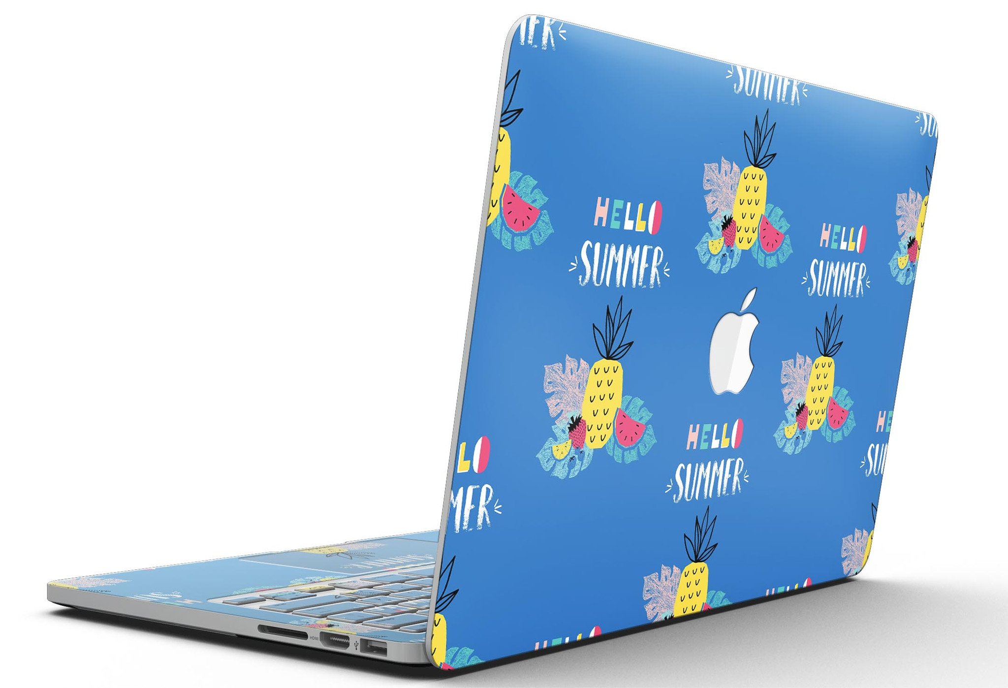 Hello Summer Love v1 skin for MacBook Pro with Retina Display, showcasing vibrant design and premium vinyl material.