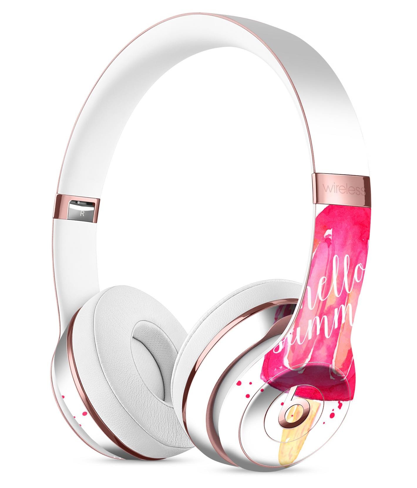 Hello Summer Popcicle Full-Body Skin Kit for Beats by Dre Solo 3, showcasing vibrant colors and a sleek design.