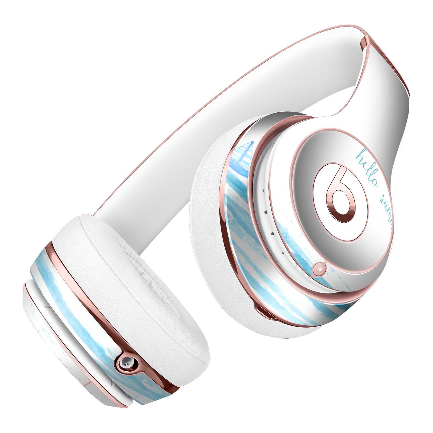 Hello Summer Sailboat Full-Body Skin Kit for Beats by Dre Solo 3, featuring a vibrant summer-themed design.