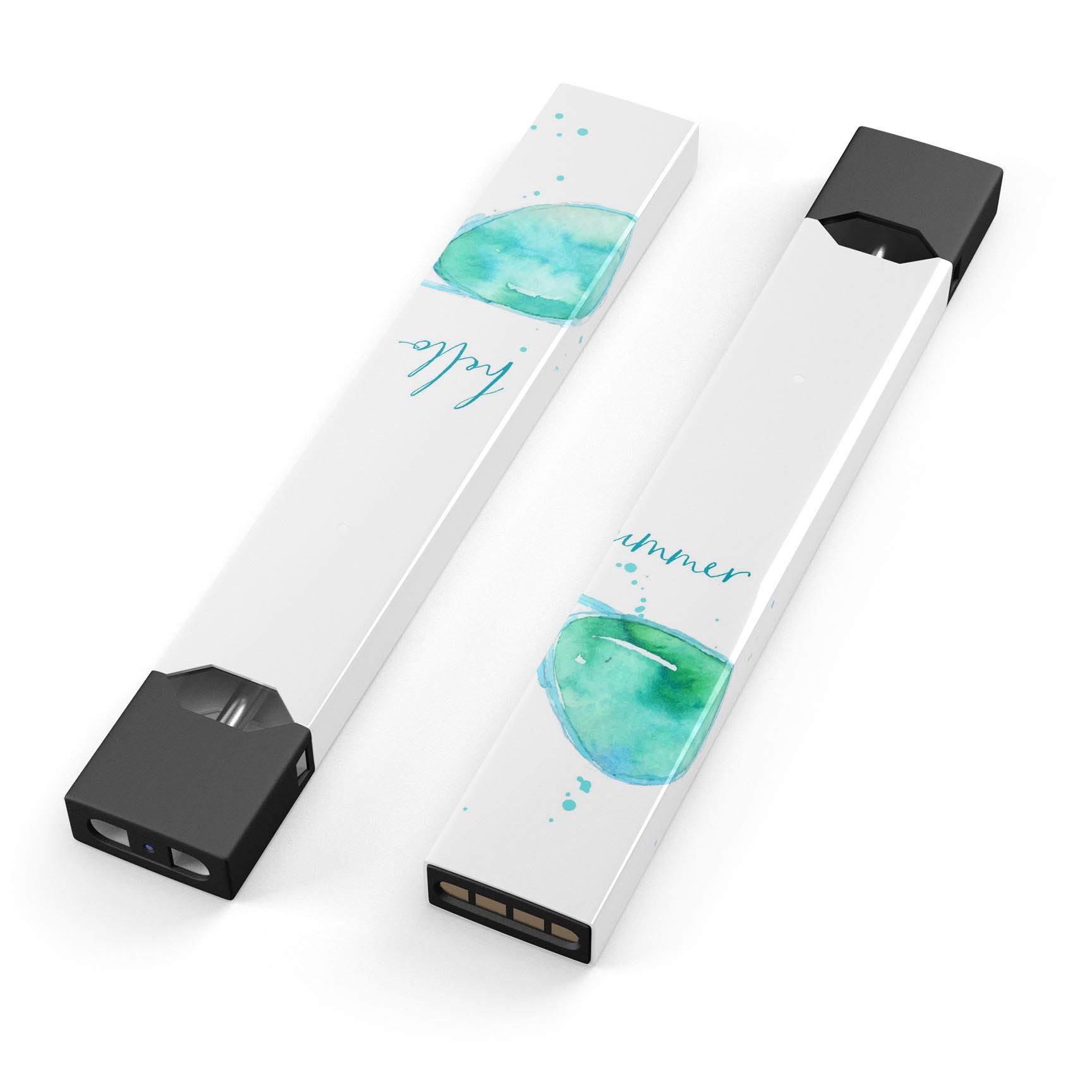 Hello Summer Sunglasses skin-wrap sticker designed for JUUL vaping device, featuring vibrant colors and a protective lamination.