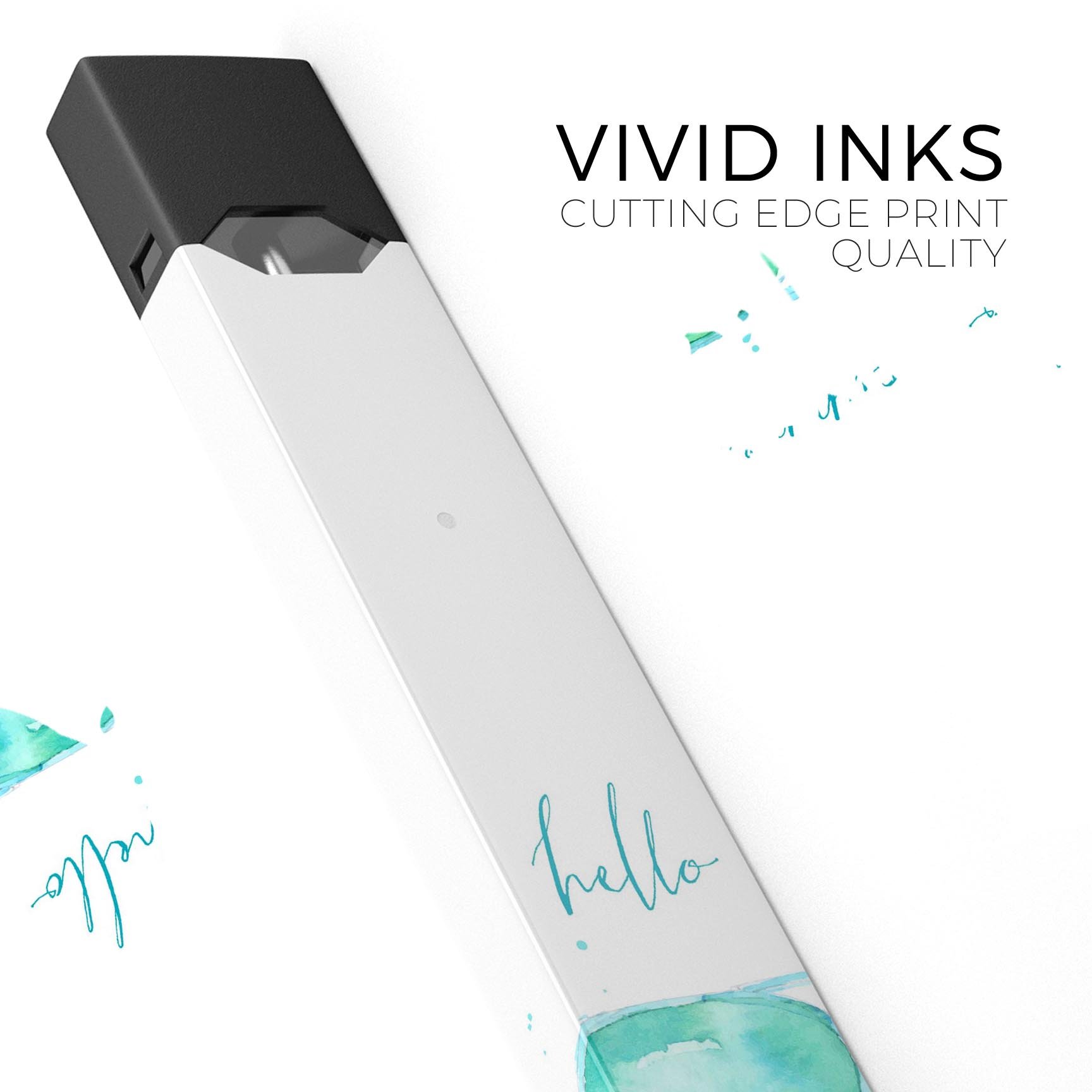 Hello Summer Sunglasses skin-wrap sticker designed for JUUL vaping device, featuring vibrant colors and a protective lamination.