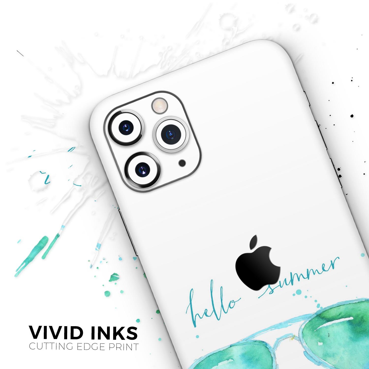 Hello Summer Sunglasses Skin-Kit for Apple iPhone, showcasing vibrant design and premium vinyl material.