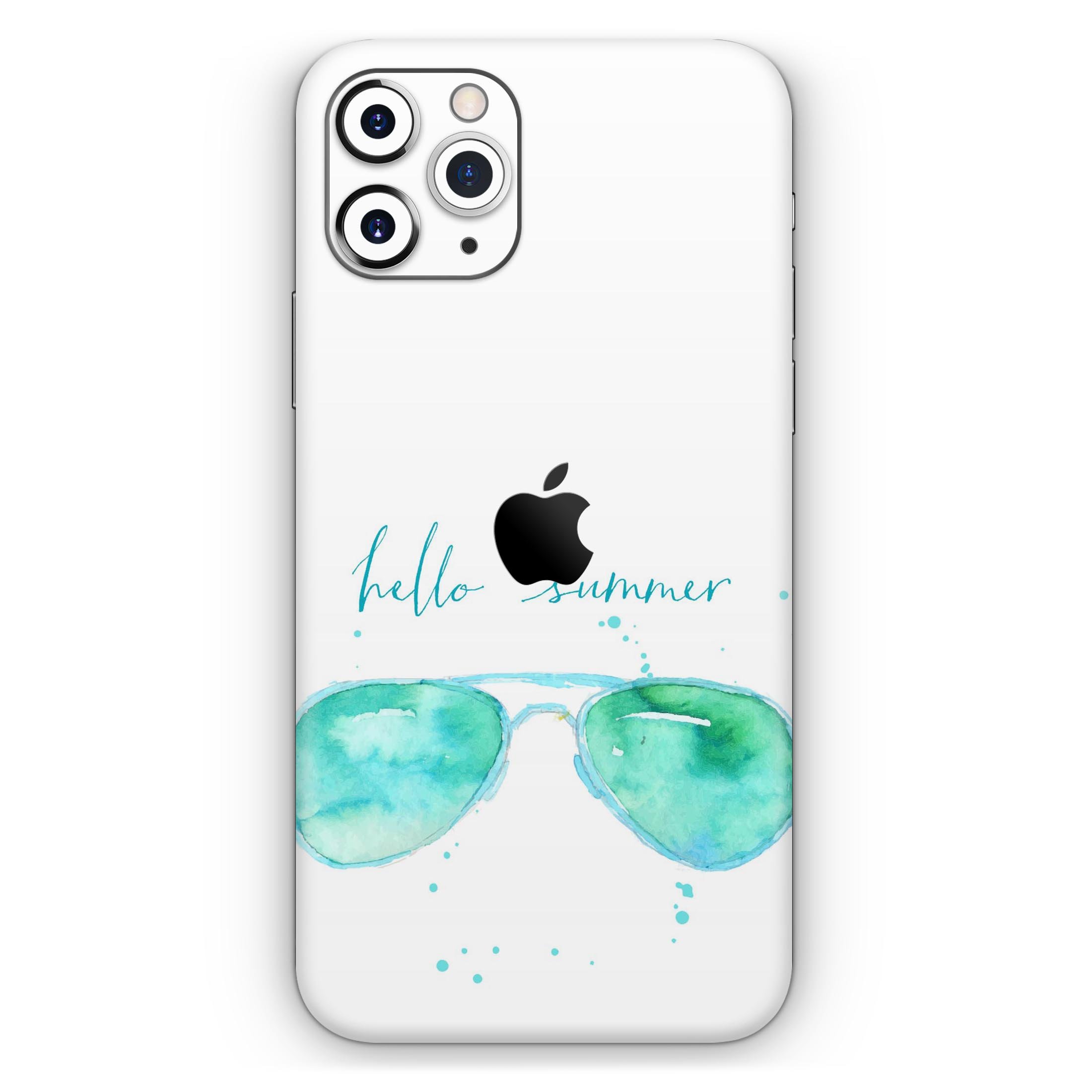 Hello Summer Sunglasses Skin-Kit for Apple iPhone, showcasing vibrant design and premium vinyl material.