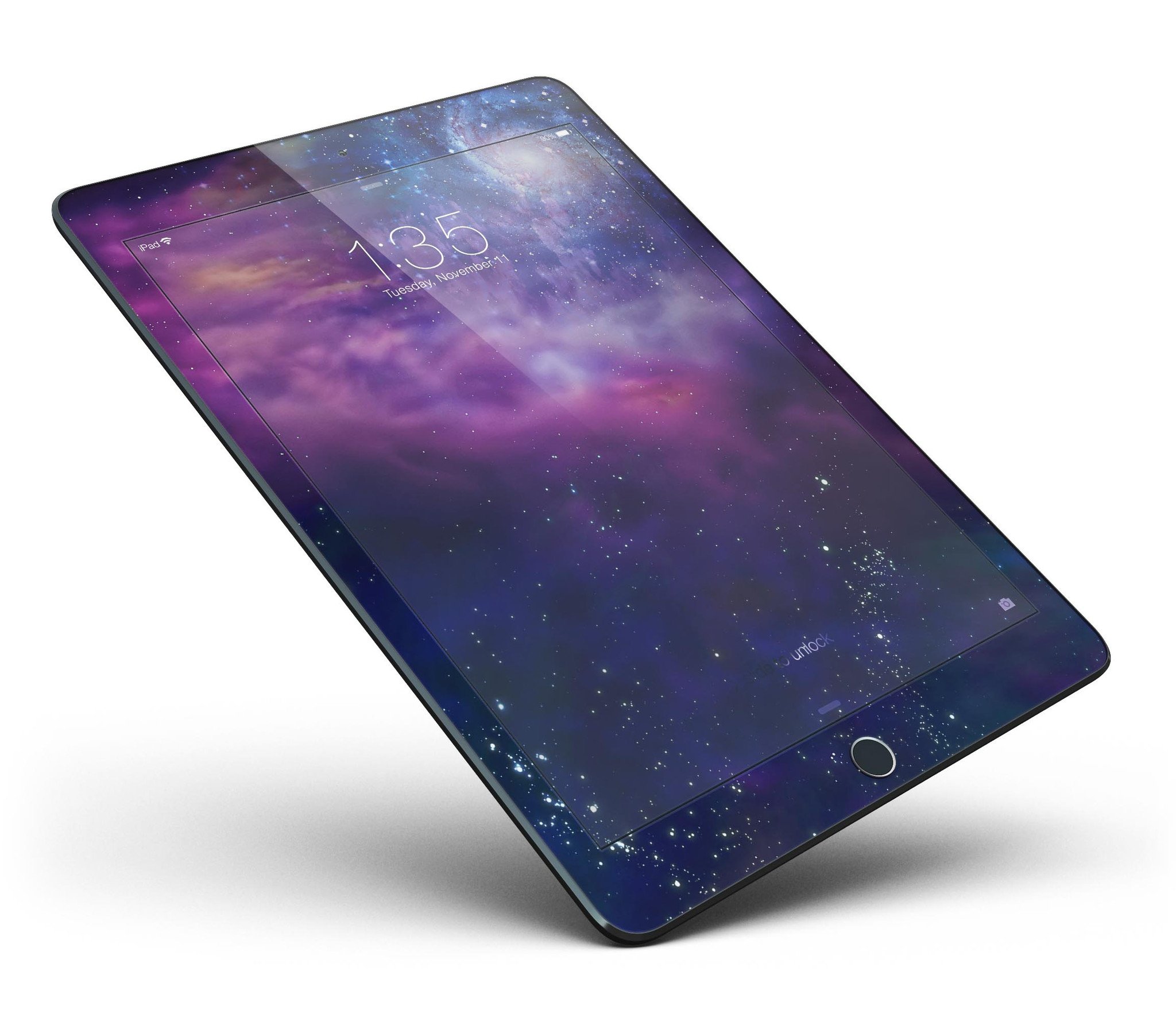 Full body skin for iPad Pro featuring a space adventure design, available in glossy or matte finishes.