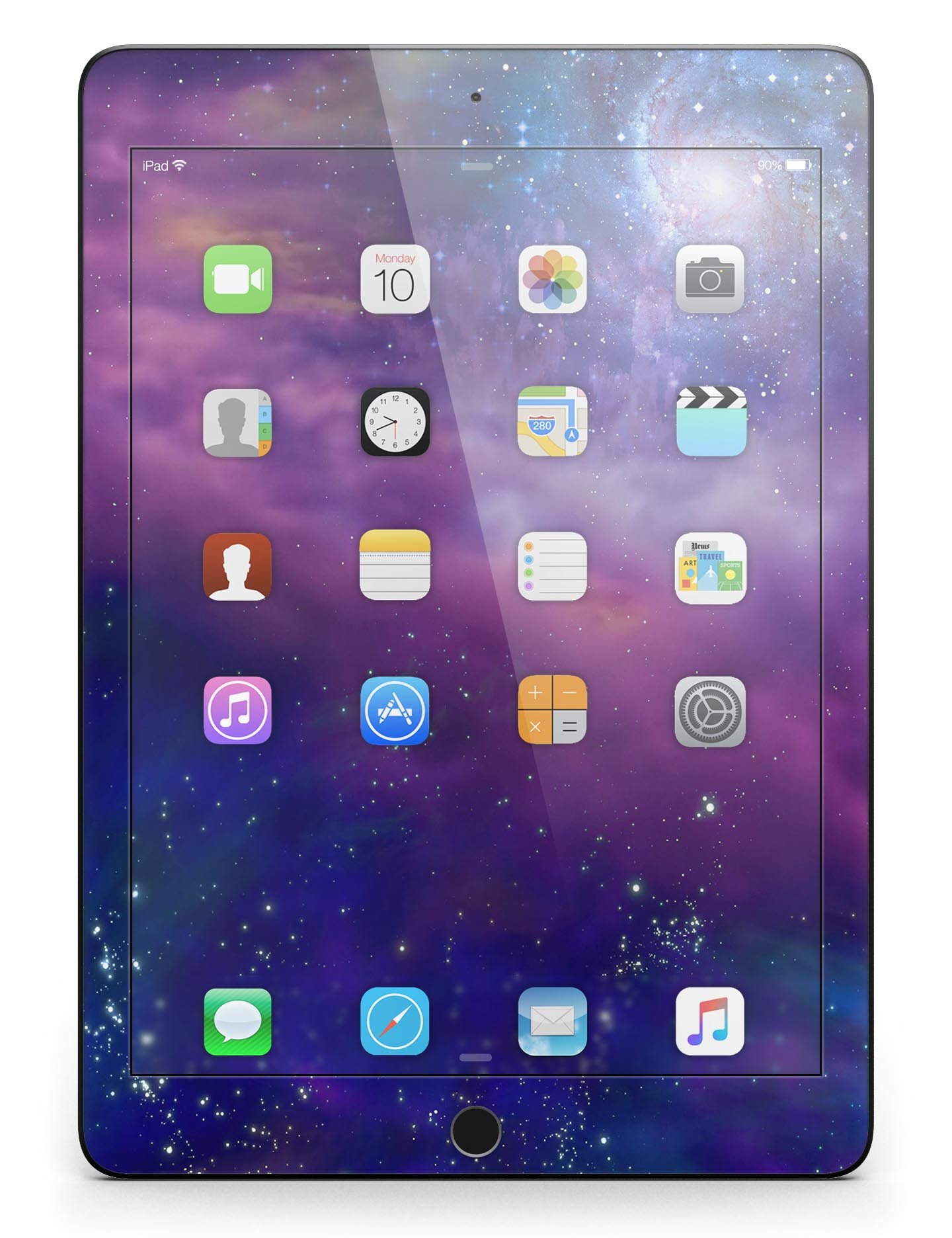 Full body skin for iPad Pro featuring a space adventure design, available in glossy or matte finishes.