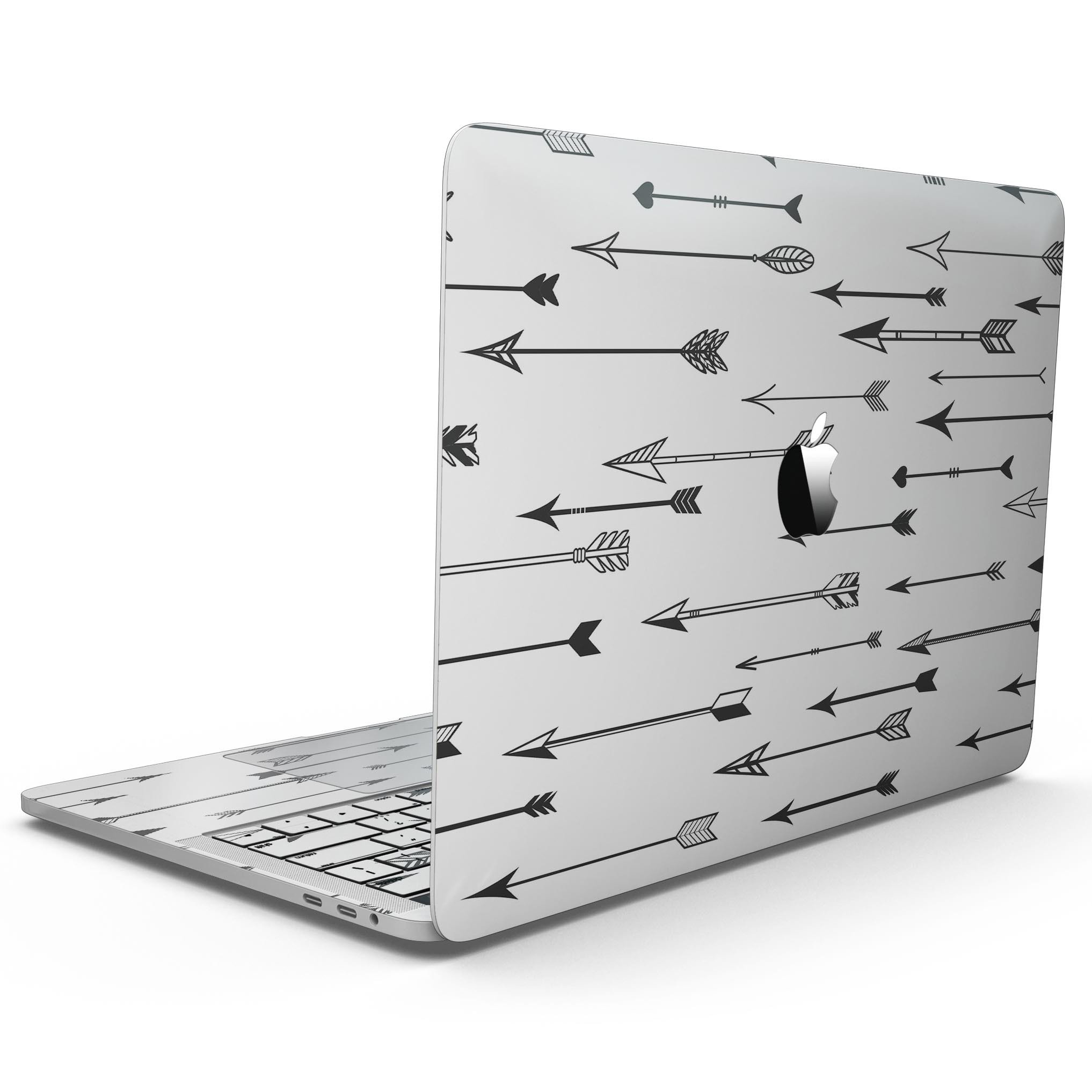 Hipster Arrow Pattern skin for MacBook Pro with Touch Bar, showcasing a stylish design and premium vinyl material.