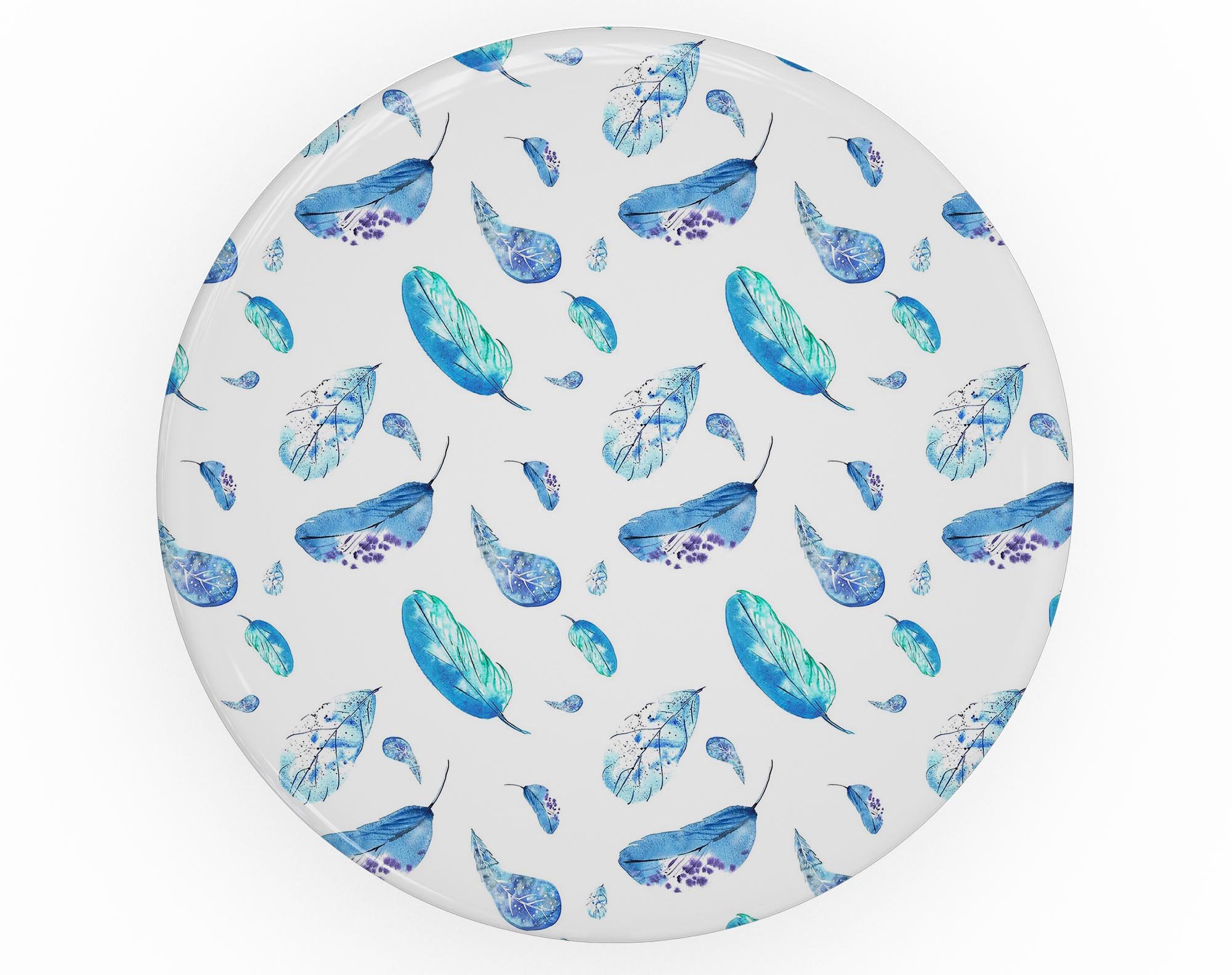 Hipster Feather Pattern Skin Kit for PopSockets featuring vibrant feather design on premium vinyl.