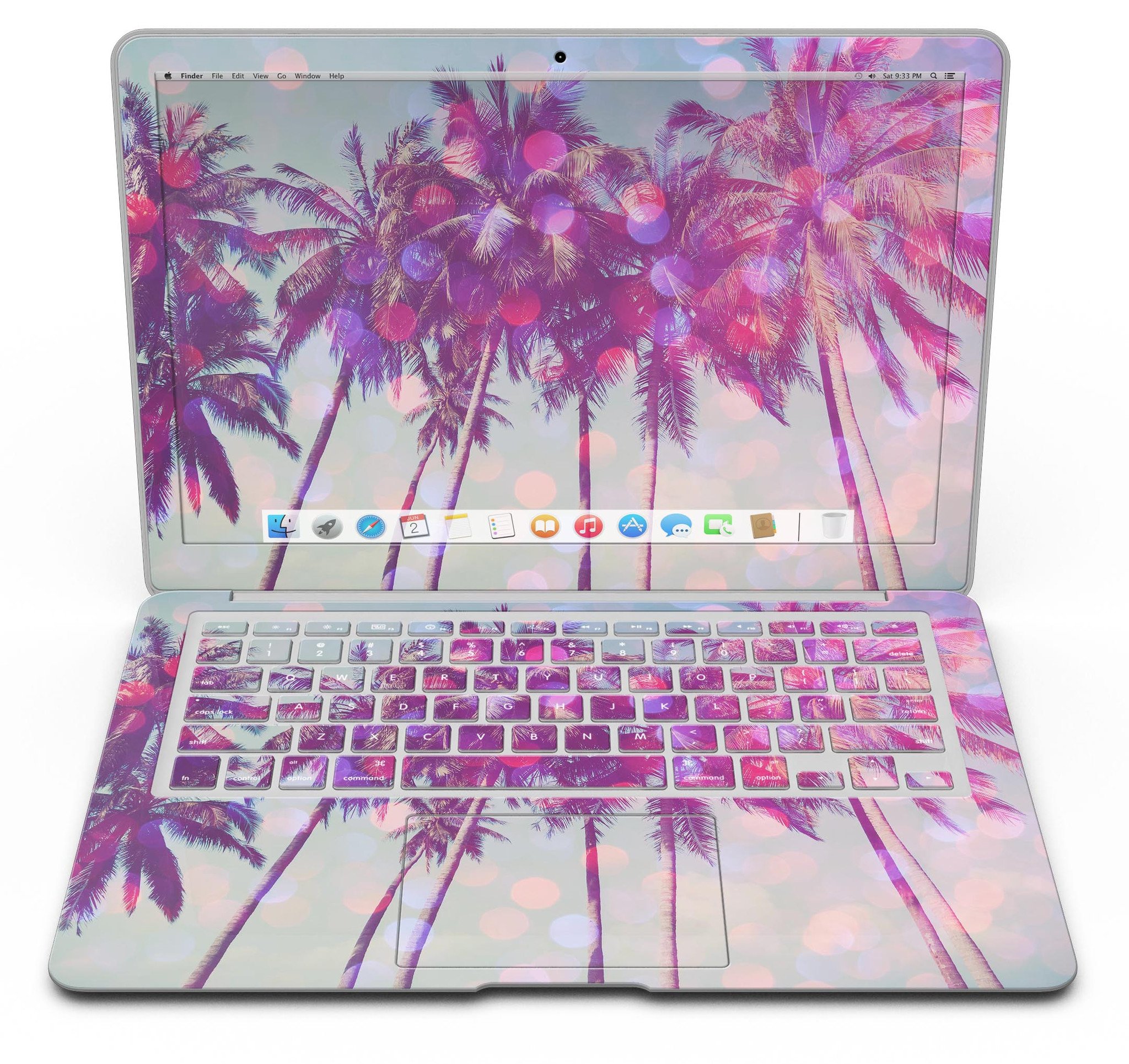 Hollywood Glamour MacBook Air Skin Kit showcasing stylish vinyl design with gloss and matte options.