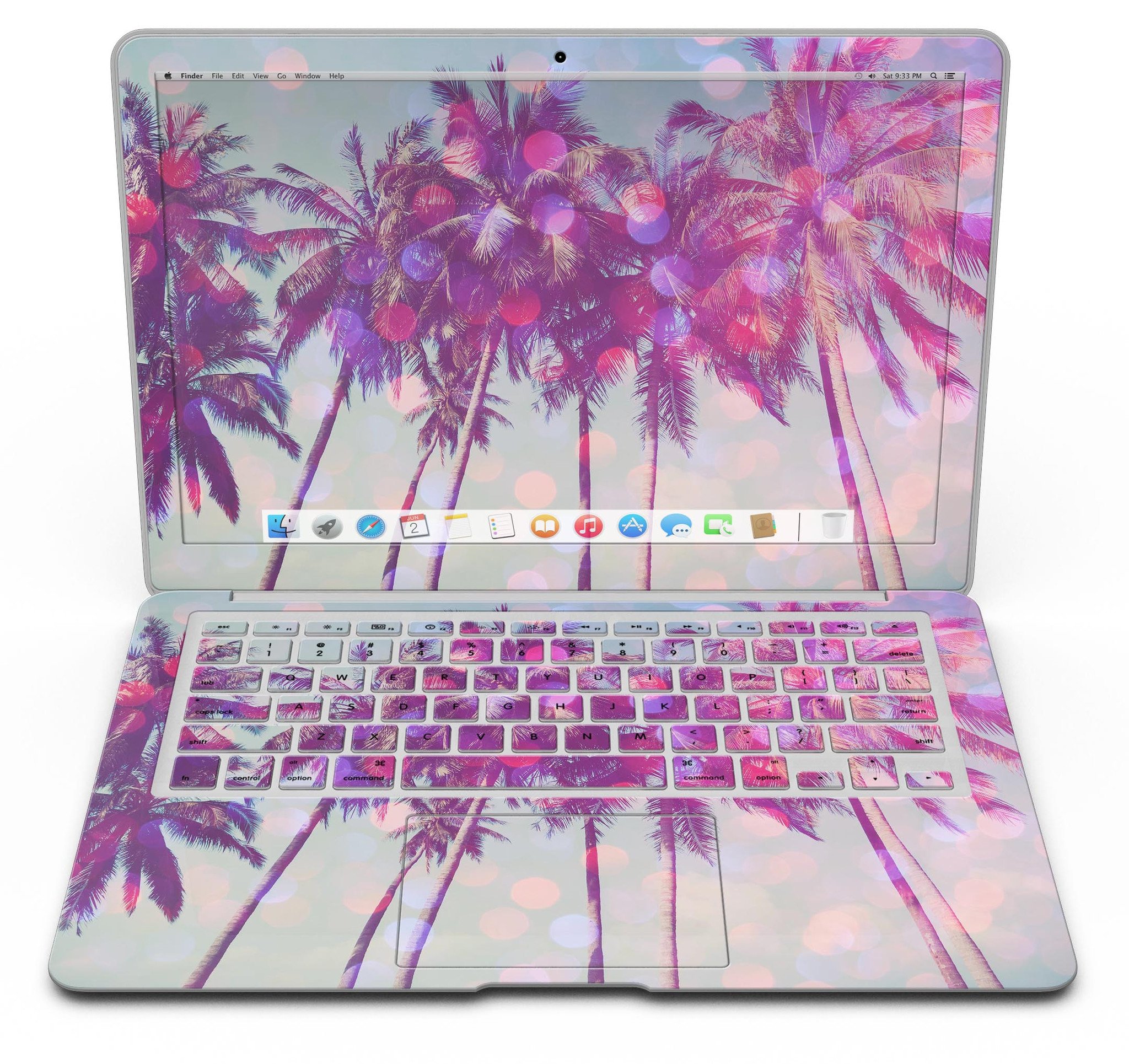 Hollywood Glamour MacBook Air Skin Kit showcasing stylish vinyl design with gloss and matte options.