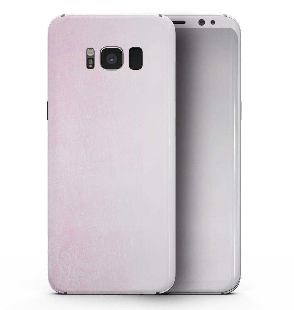 Hot Pink Fade to White Full-Body Skin Kit for Samsung Galaxy S8, showcasing vibrant colors and sleek design.