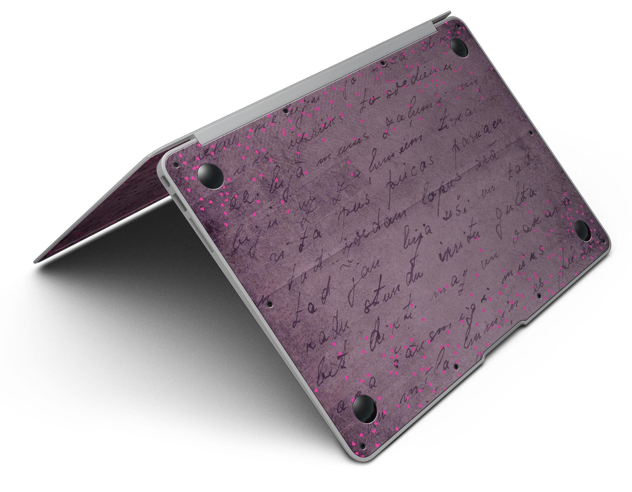 Laptop with handwritten scribbles decoration.