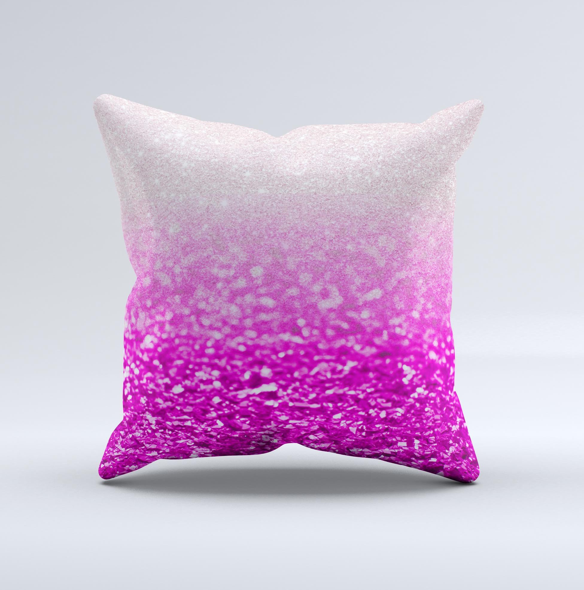 Pink and white gradient pillow.