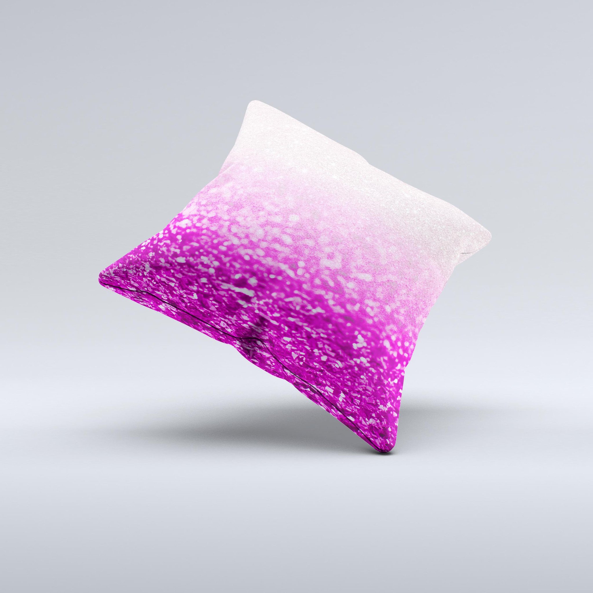 Pink and white gradient pillow