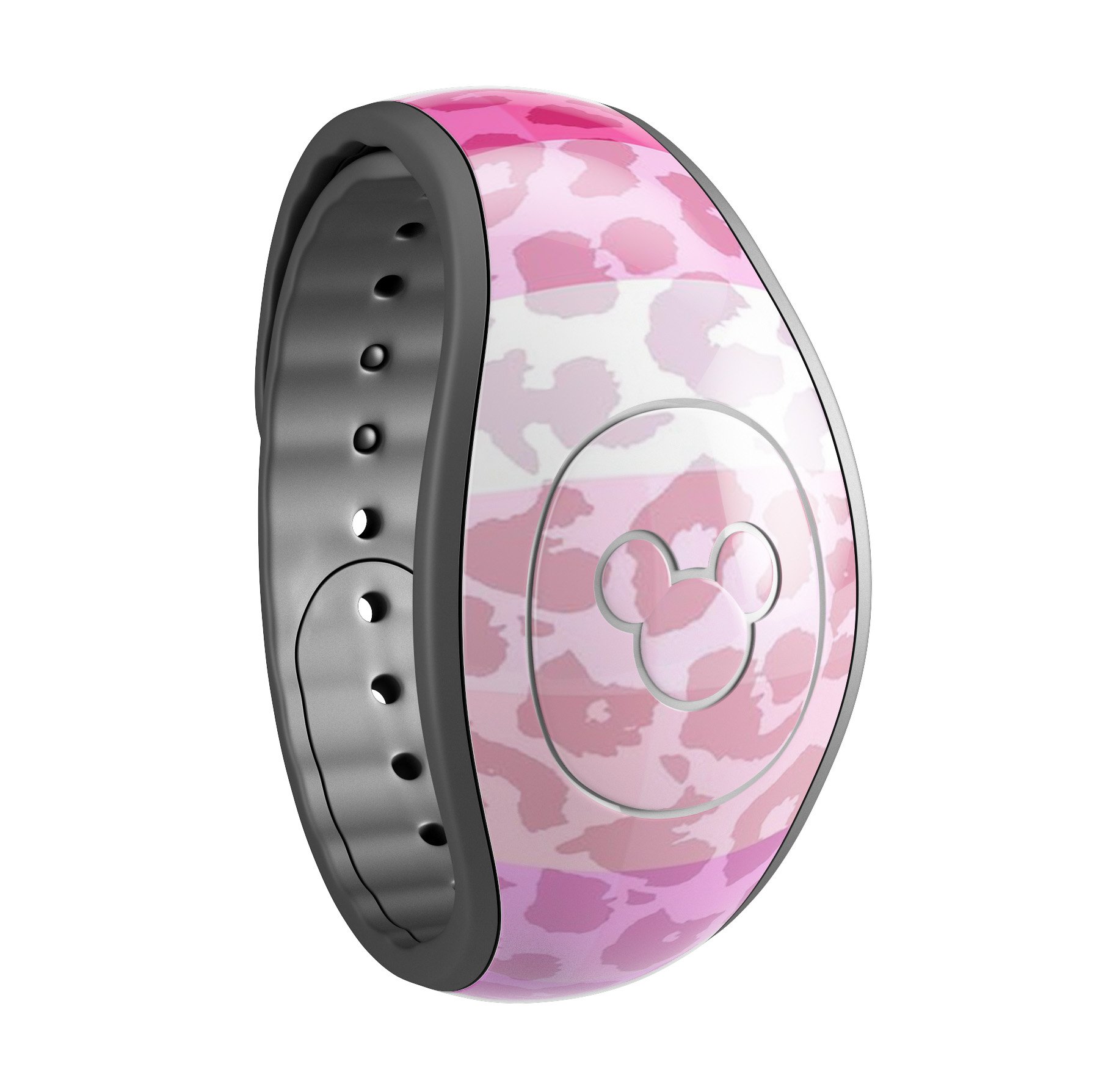 Pink Disney MagicBand wristband.