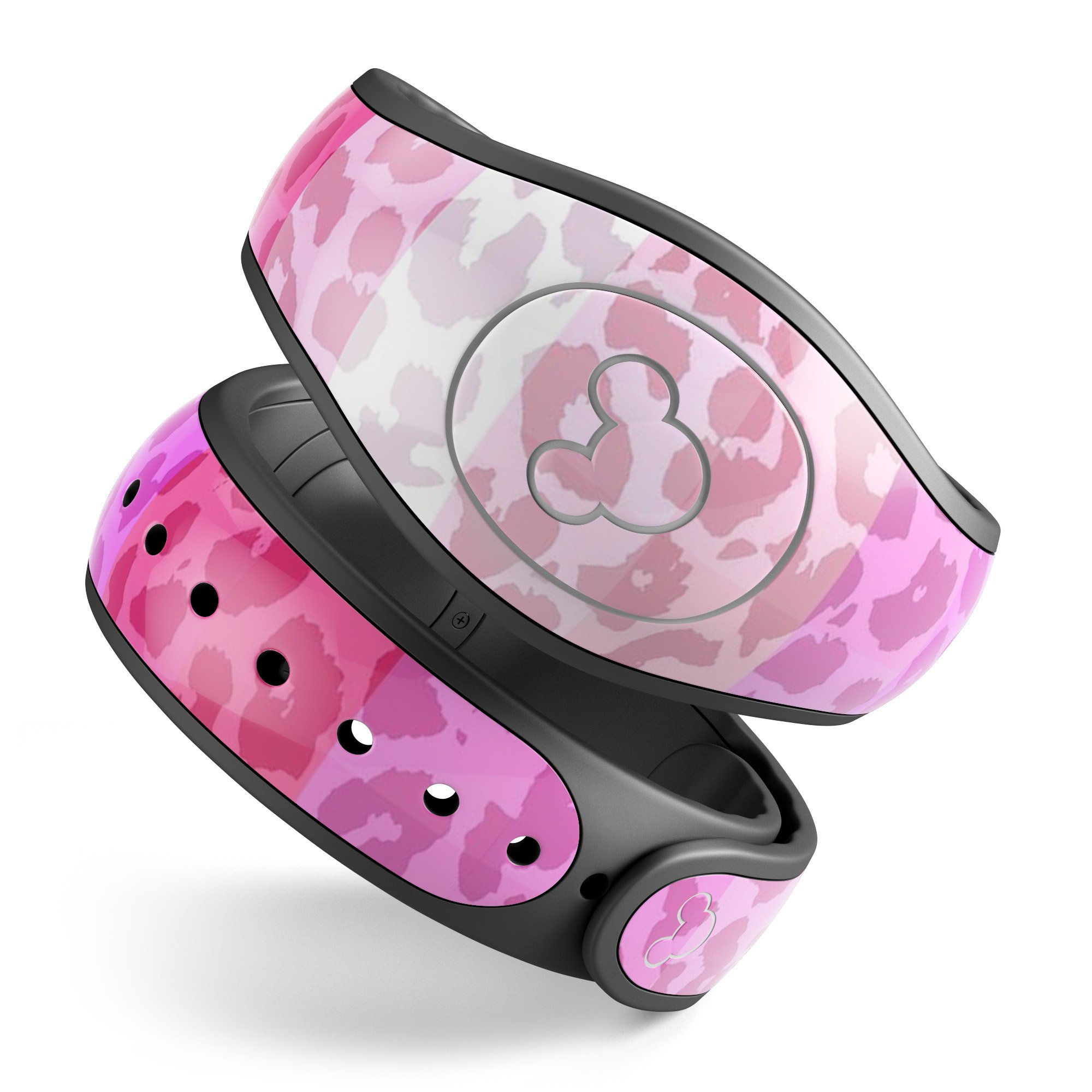 Pink Disney-themed wearable bands.