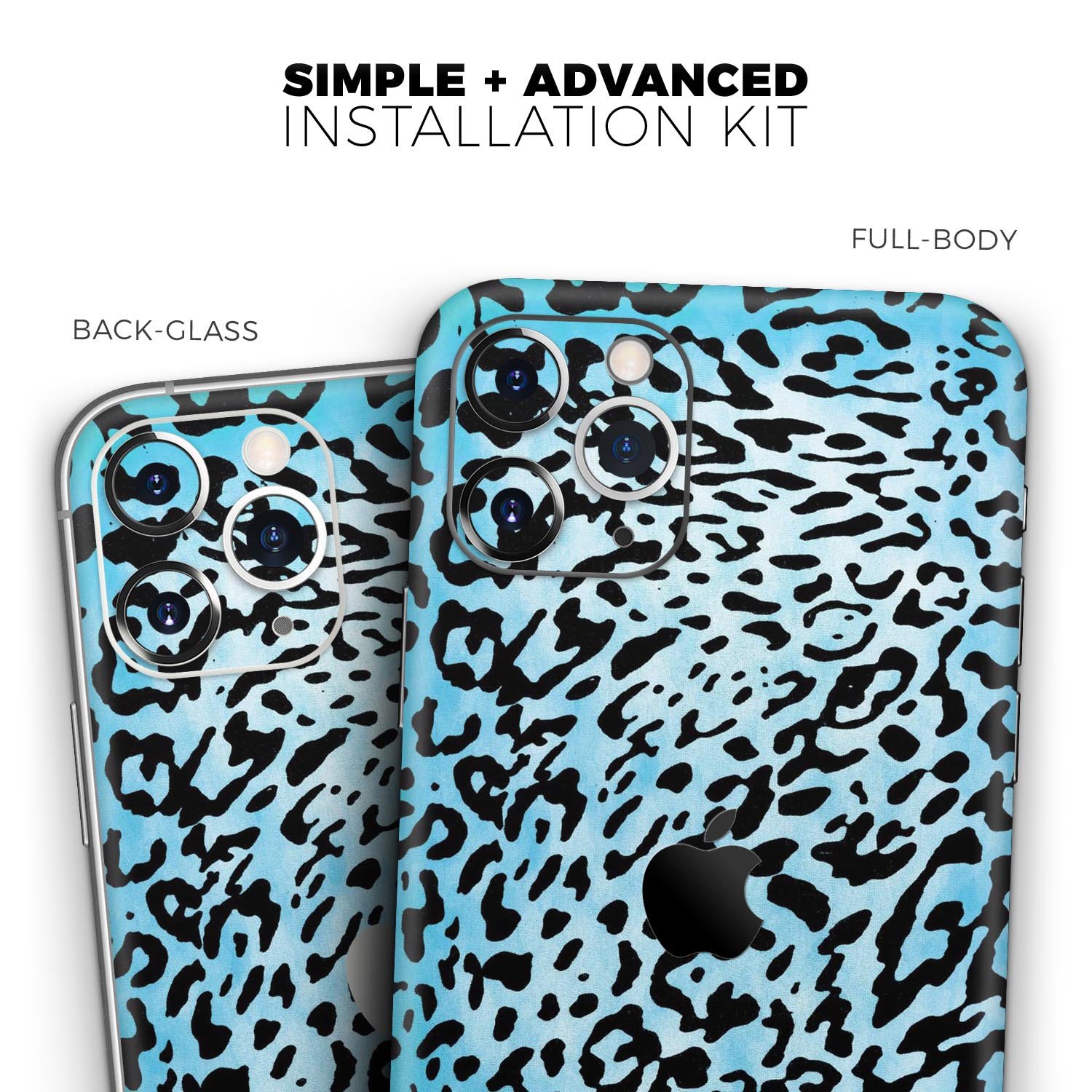 Hot Teal Cheetah Animal Print Skin-Kit for Apple iPhone, showcasing vibrant colors and stylish design.