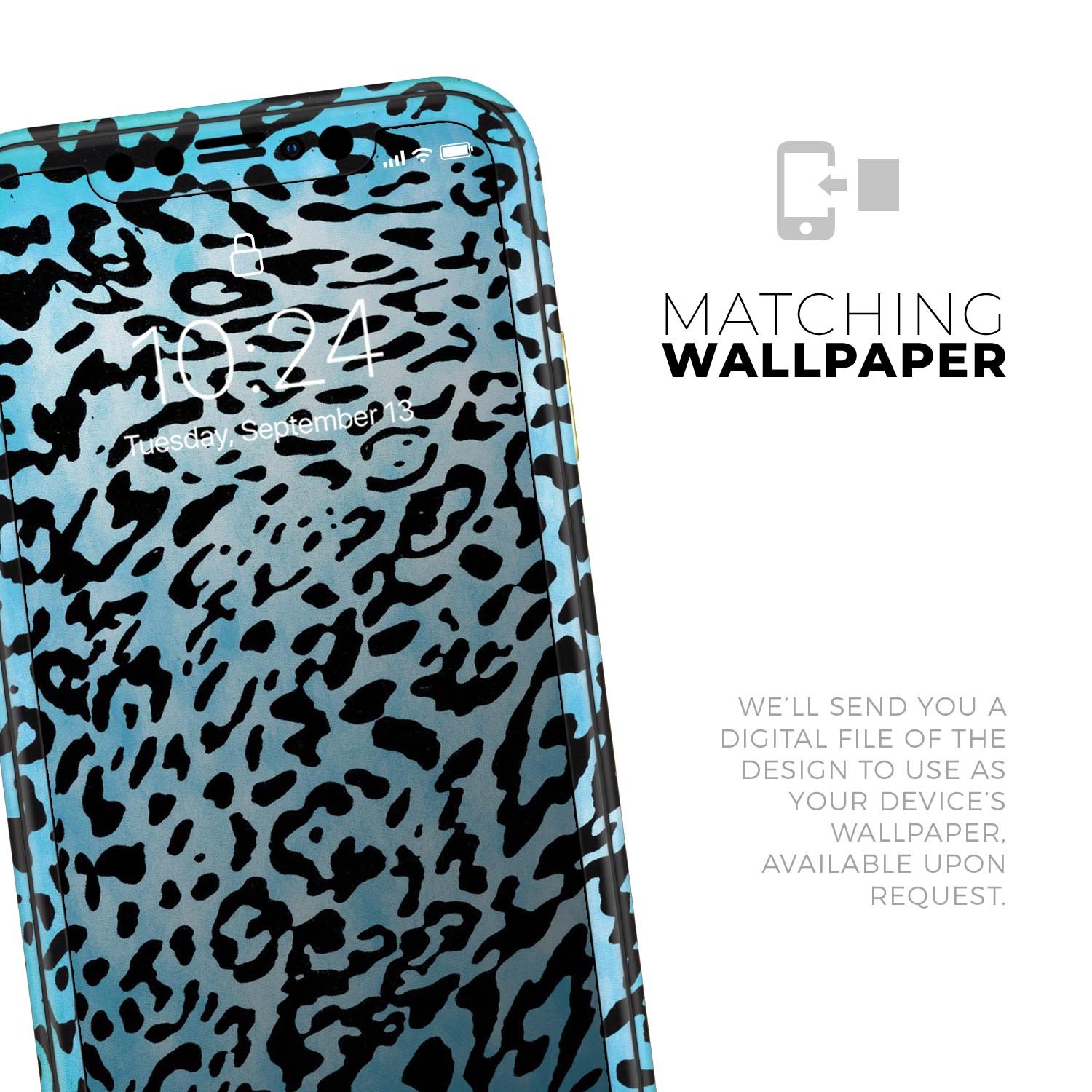 Hot Teal Cheetah Animal Print Skin-Kit for Apple iPhone, showcasing vibrant colors and stylish design.