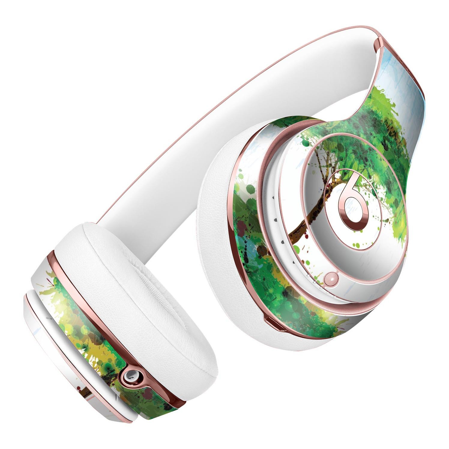 Individual Tree Splatter Full-Body Skin Kit for Beats by Dre Solo 3 Wireless Headphones, showcasing vibrant colors and unique design.