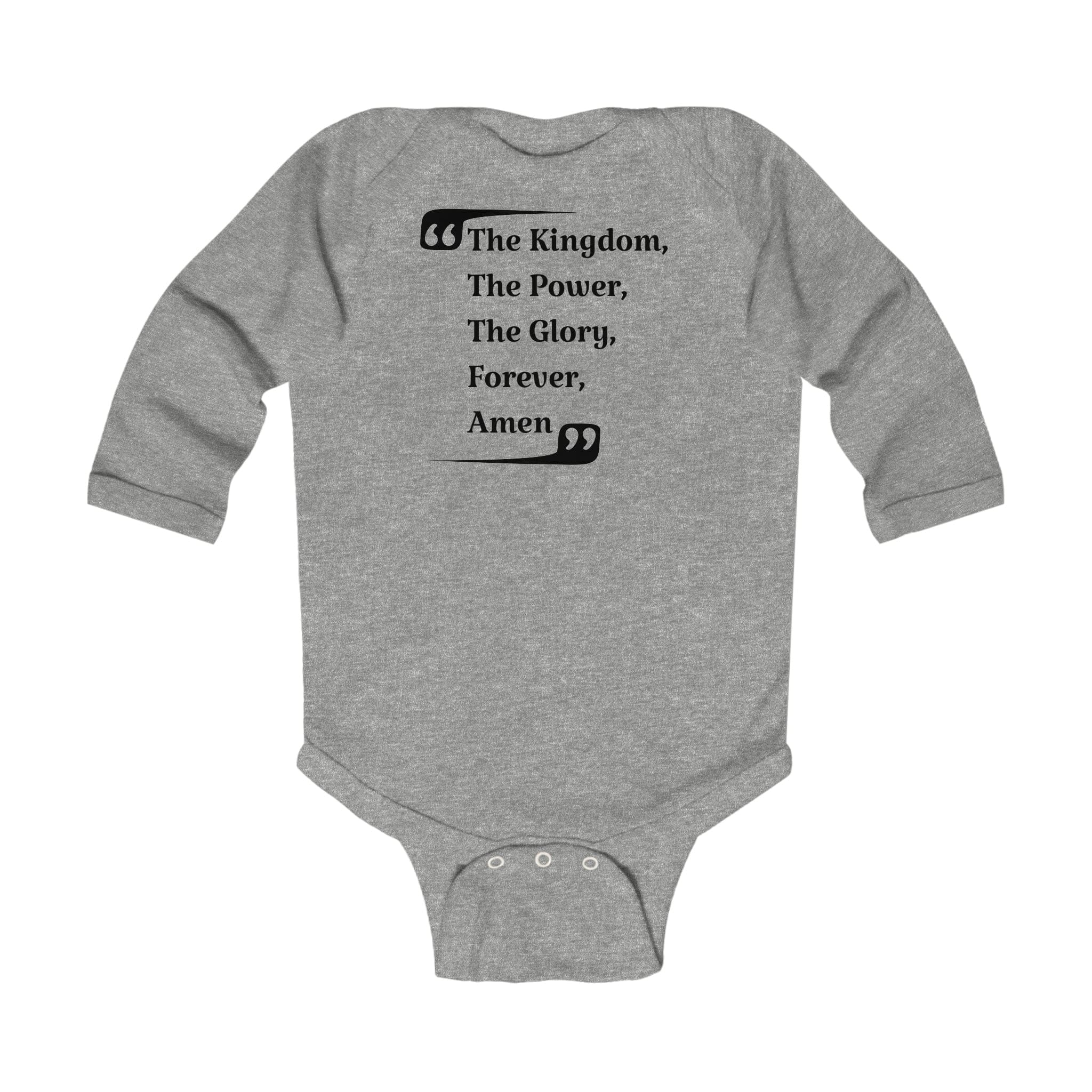 Infant Long Sleeve Bodysuit in various colors, featuring soft cotton fabric and plastic snap closures for easy dressing.