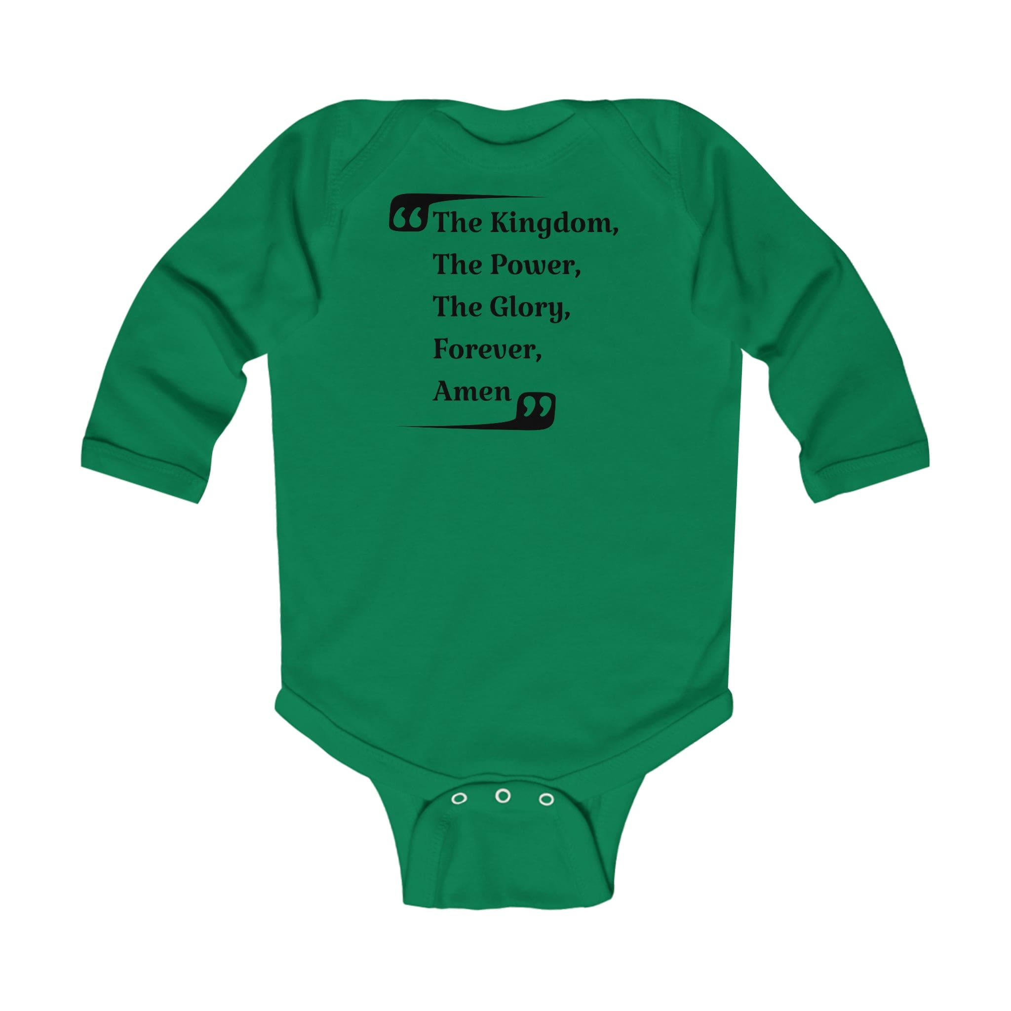 Infant Long Sleeve Bodysuit in various colors, featuring soft cotton fabric and plastic snap closures for easy dressing.