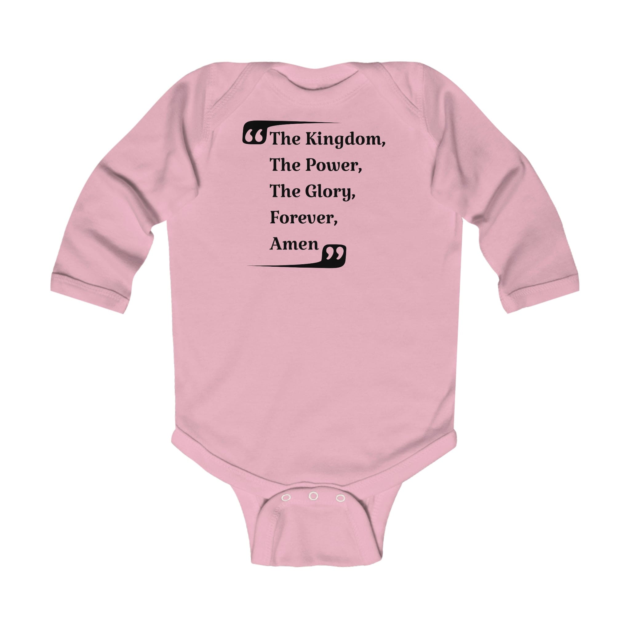 Infant Long Sleeve Bodysuit in various colors, featuring soft cotton fabric and plastic snap closures for easy dressing.