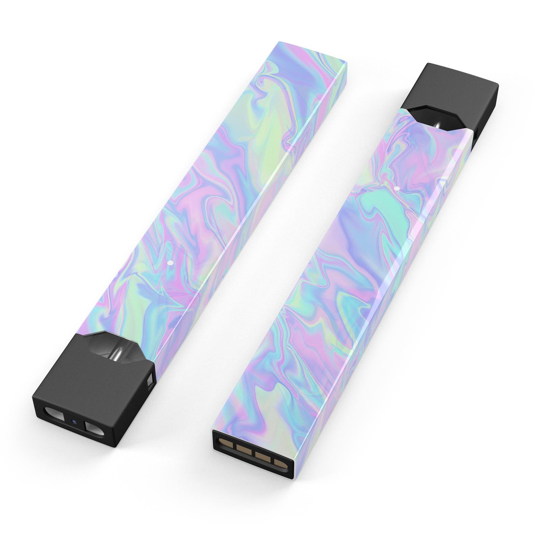 Iridescent Dahlia v1 premium decal skin-wrap sticker for JUUL vaping device, showcasing vibrant colors and sleek design.