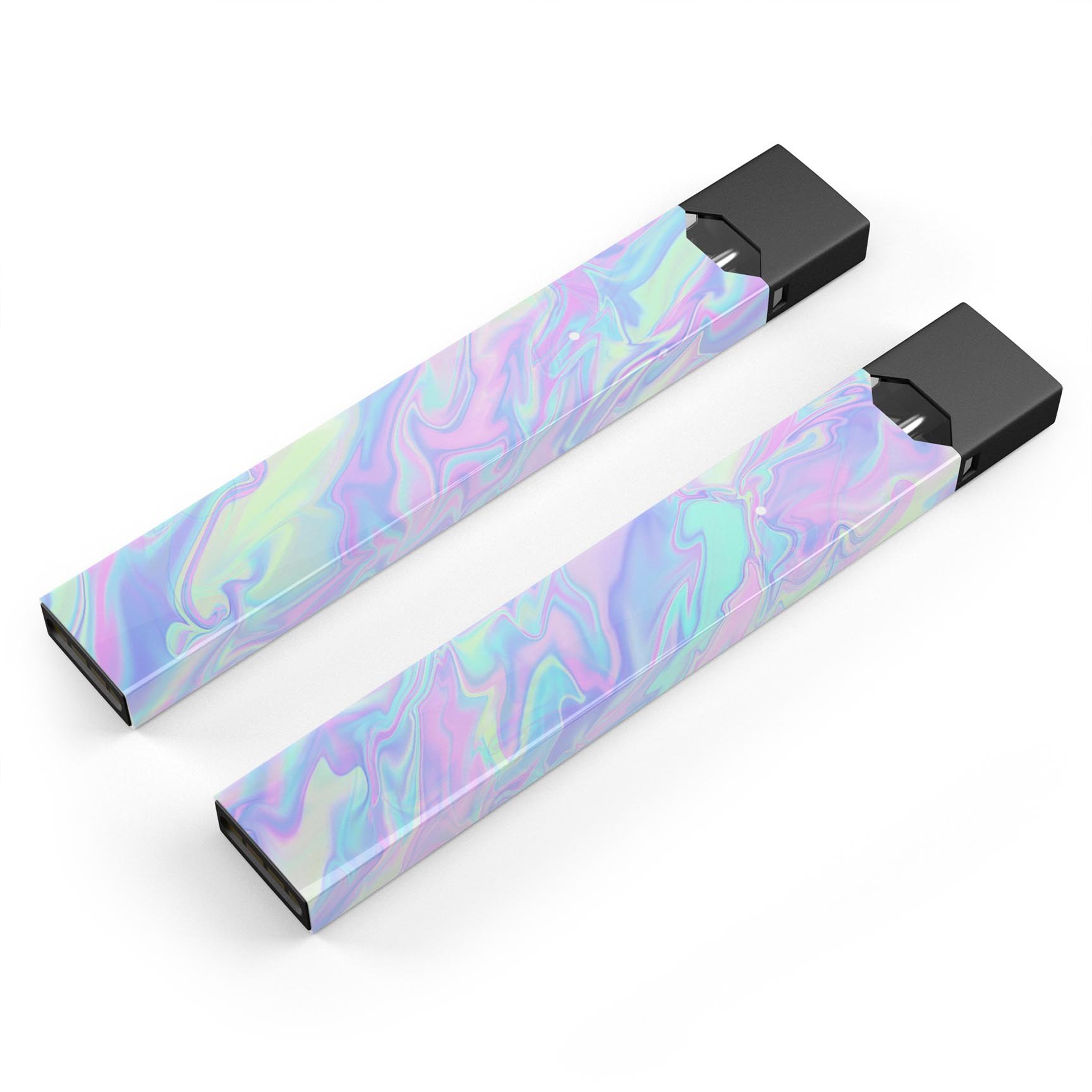 Iridescent Dahlia v1 premium decal skin-wrap sticker for JUUL vaping device, showcasing vibrant colors and sleek design.