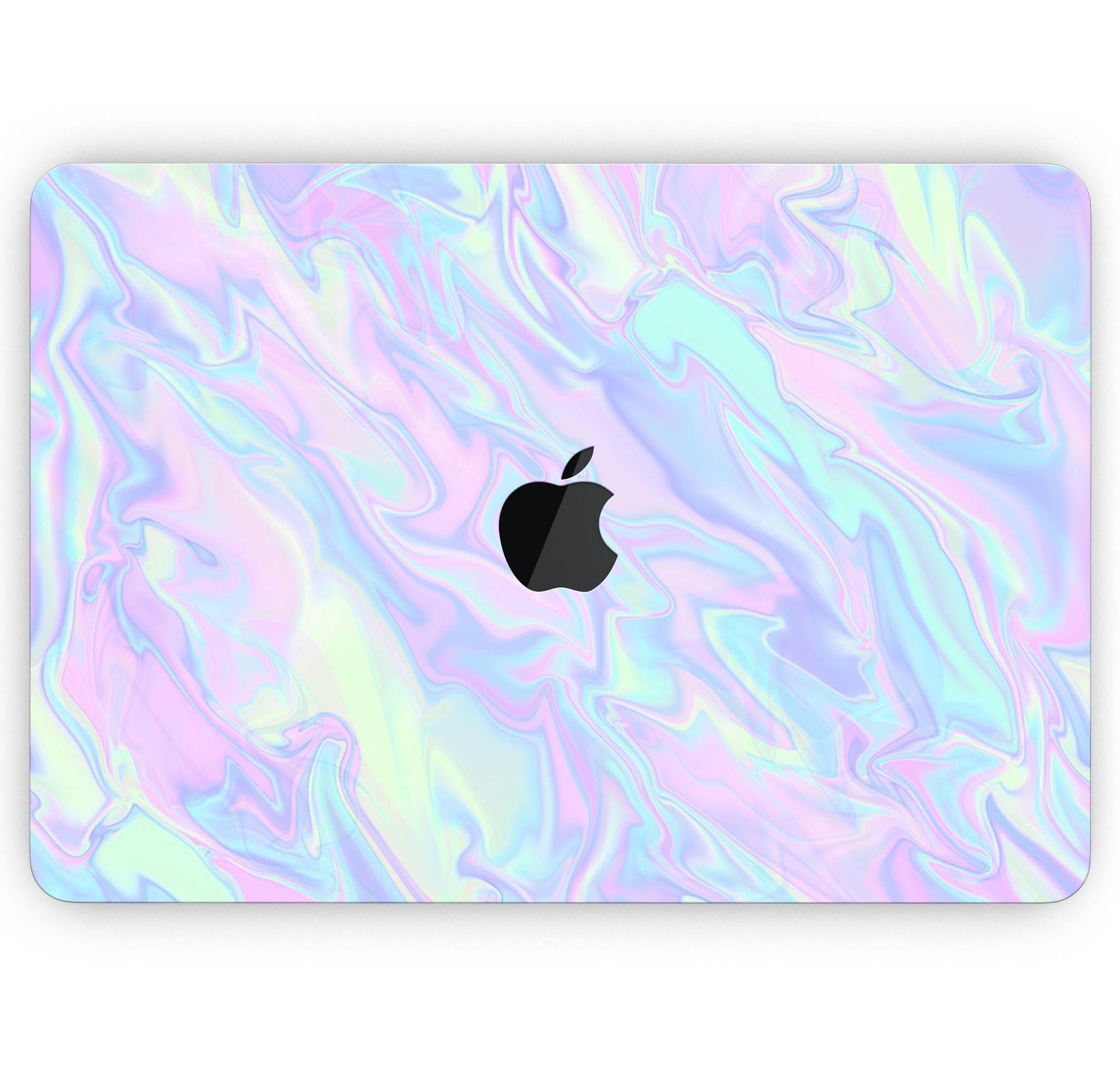 Iridescent Dahlia Skin Decal Wrap Kit for Apple MacBook, showcasing vibrant colors and a sleek design.