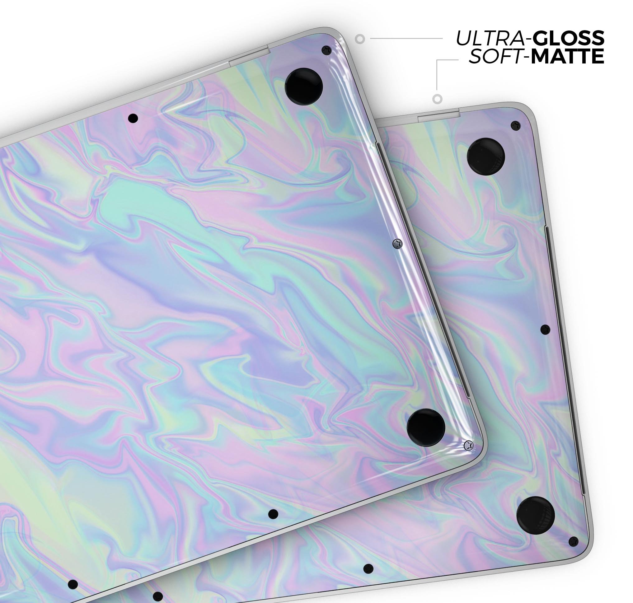 Iridescent Dahlia Skin Decal Wrap Kit for Apple MacBook, showcasing vibrant colors and a sleek design.