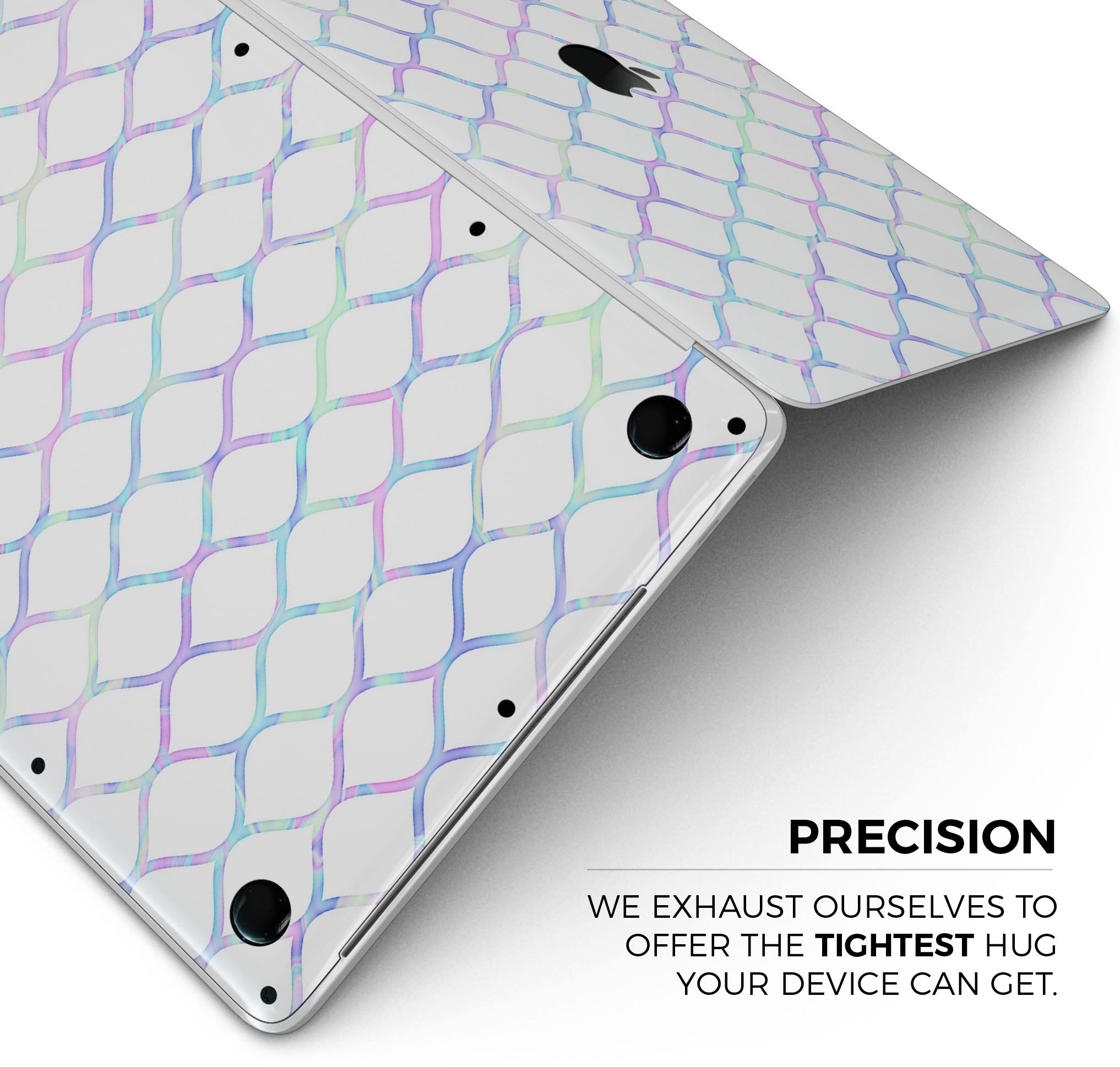 Iridescent Dahlia v7 skin decal wrap kit for Apple MacBook, showcasing vibrant colors and a sleek design.