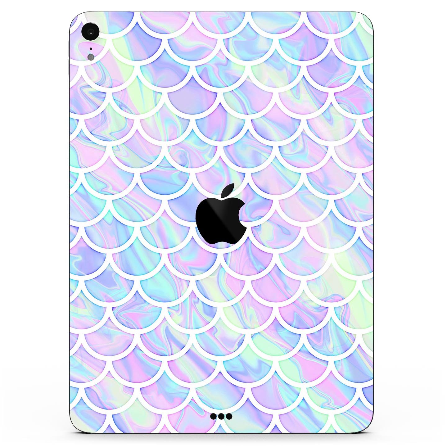 Iridescent Dahlia v8 full body skin decal for Apple iPad Pro, showcasing vibrant colors and a sleek design.