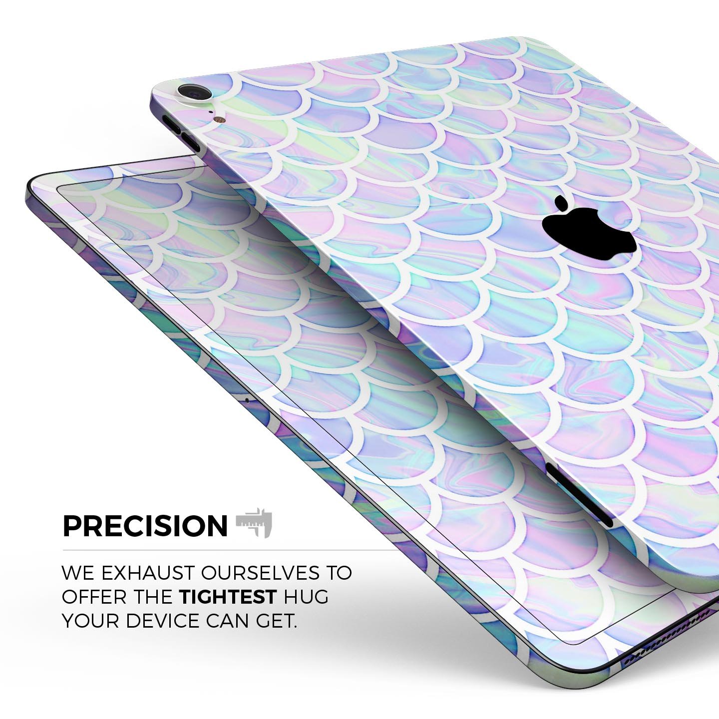 Iridescent Dahlia v8 full body skin decal for Apple iPad Pro, showcasing vibrant colors and a sleek design.