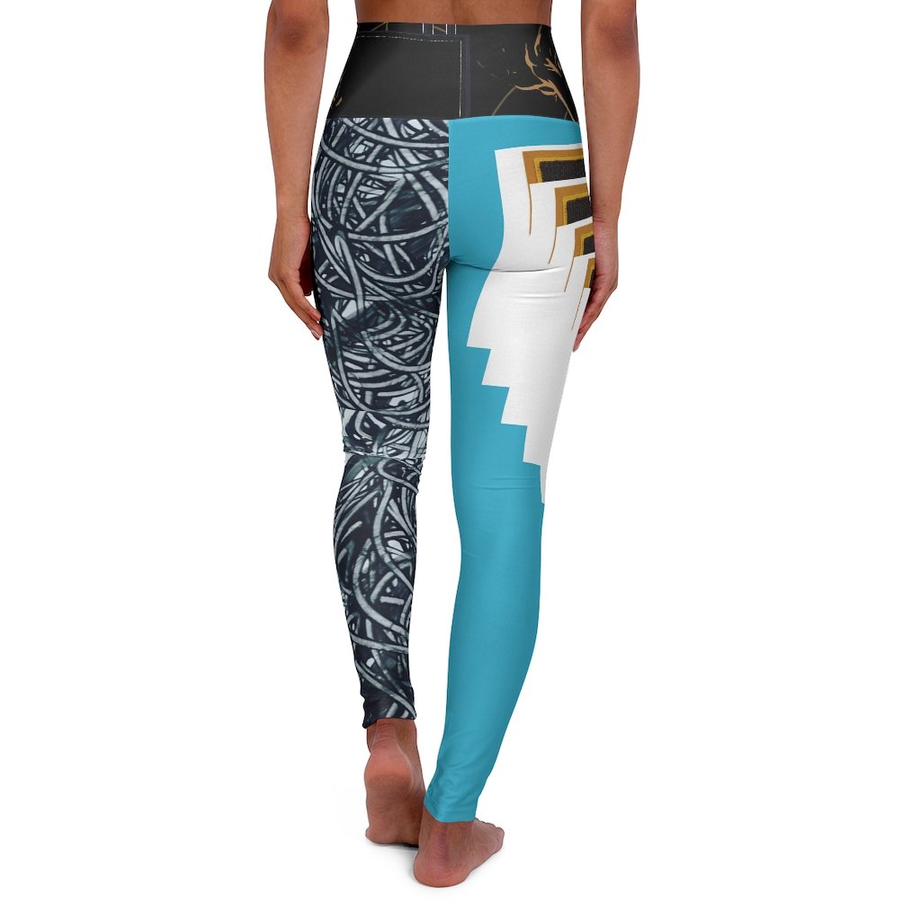 ISLE XV High Waisted Yoga Leggings in a stylish design, showcasing the high waist and skinny fit, perfect for workouts and casual wear.