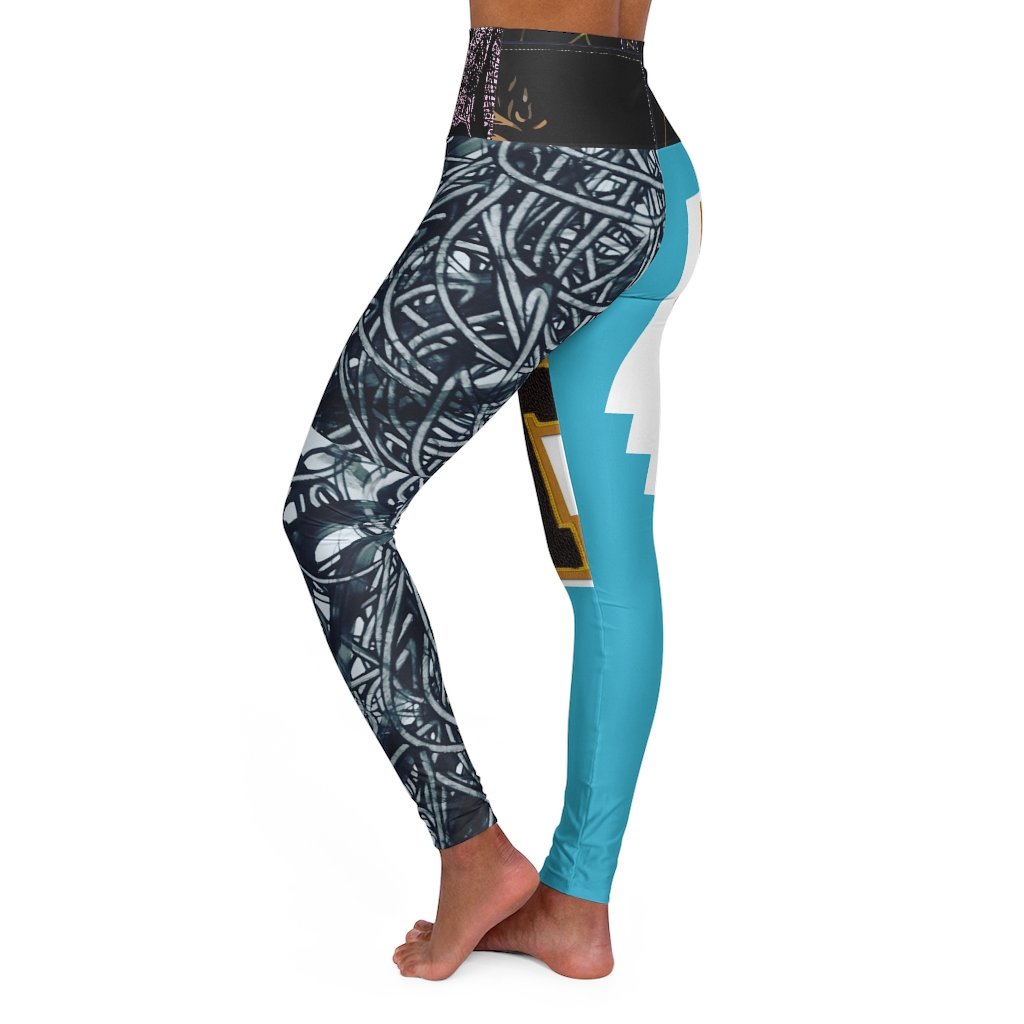 ISLE XV High Waisted Yoga Leggings in a stylish design, showcasing the high waist and skinny fit, perfect for workouts and casual wear.