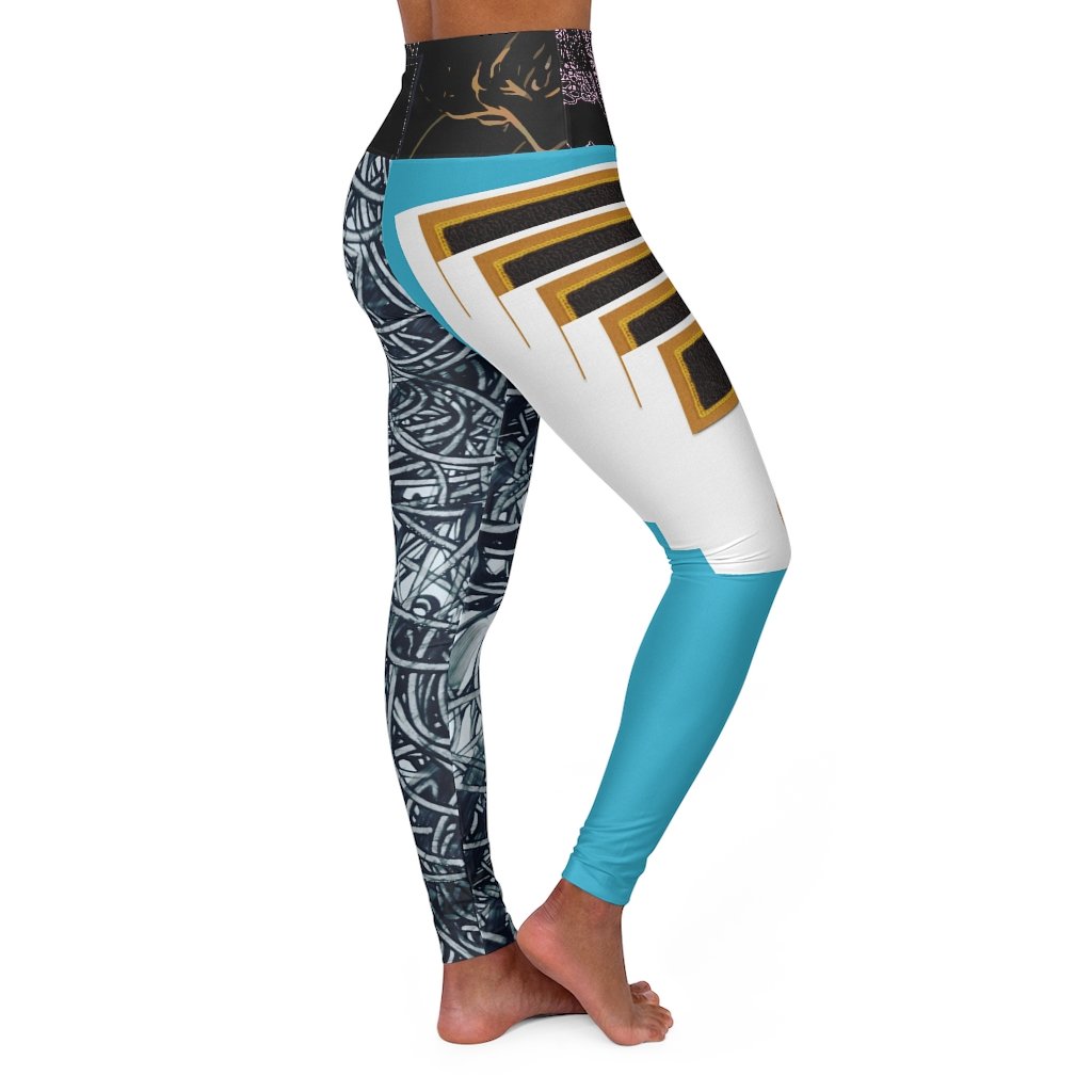 ISLE XV High Waisted Yoga Leggings in a stylish design, showcasing the high waist and skinny fit, perfect for workouts and casual wear.