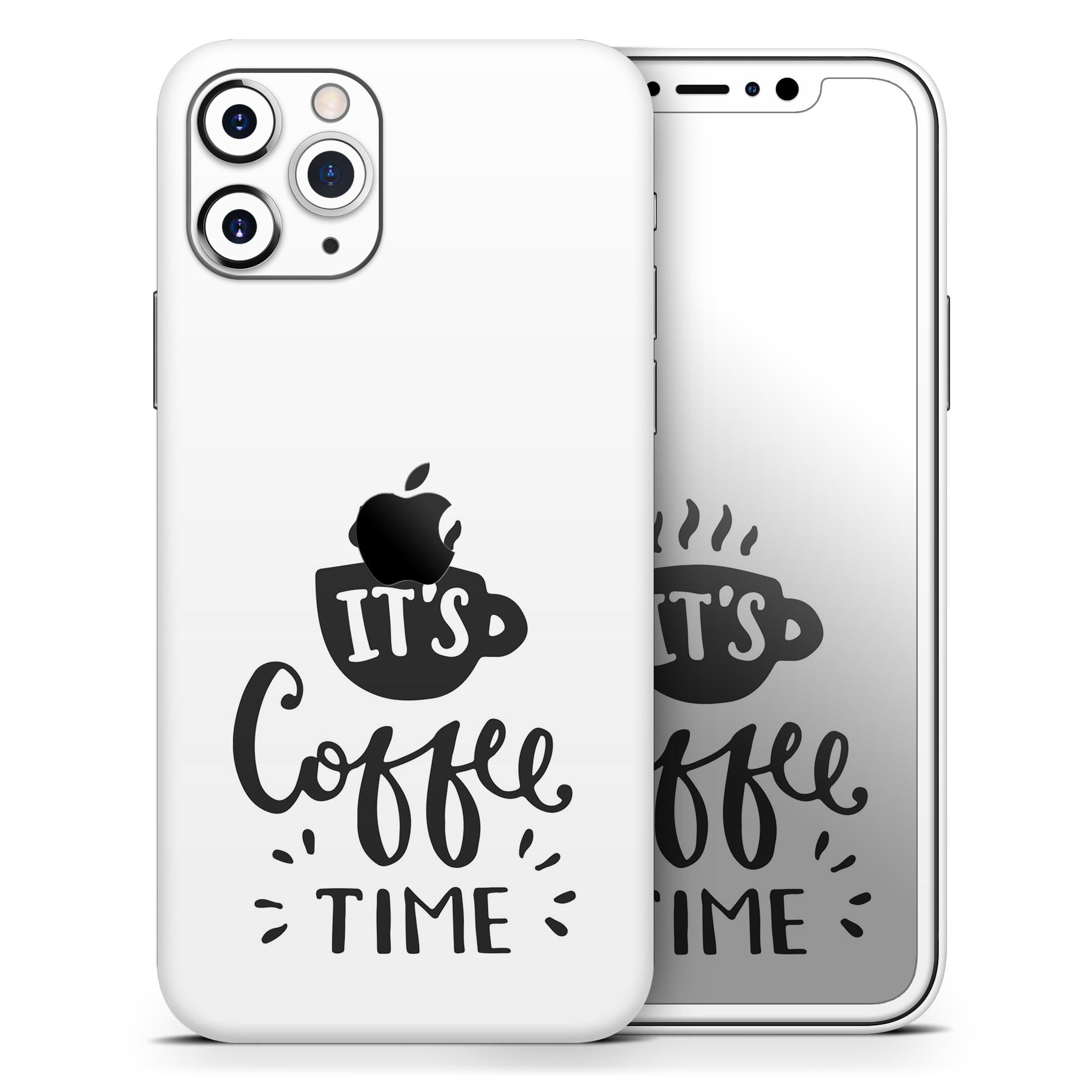 Its Coffee Time Skin-Kit for Apple iPhone 13 and 13 Pro, showcasing a stylish design with a premium vinyl finish.