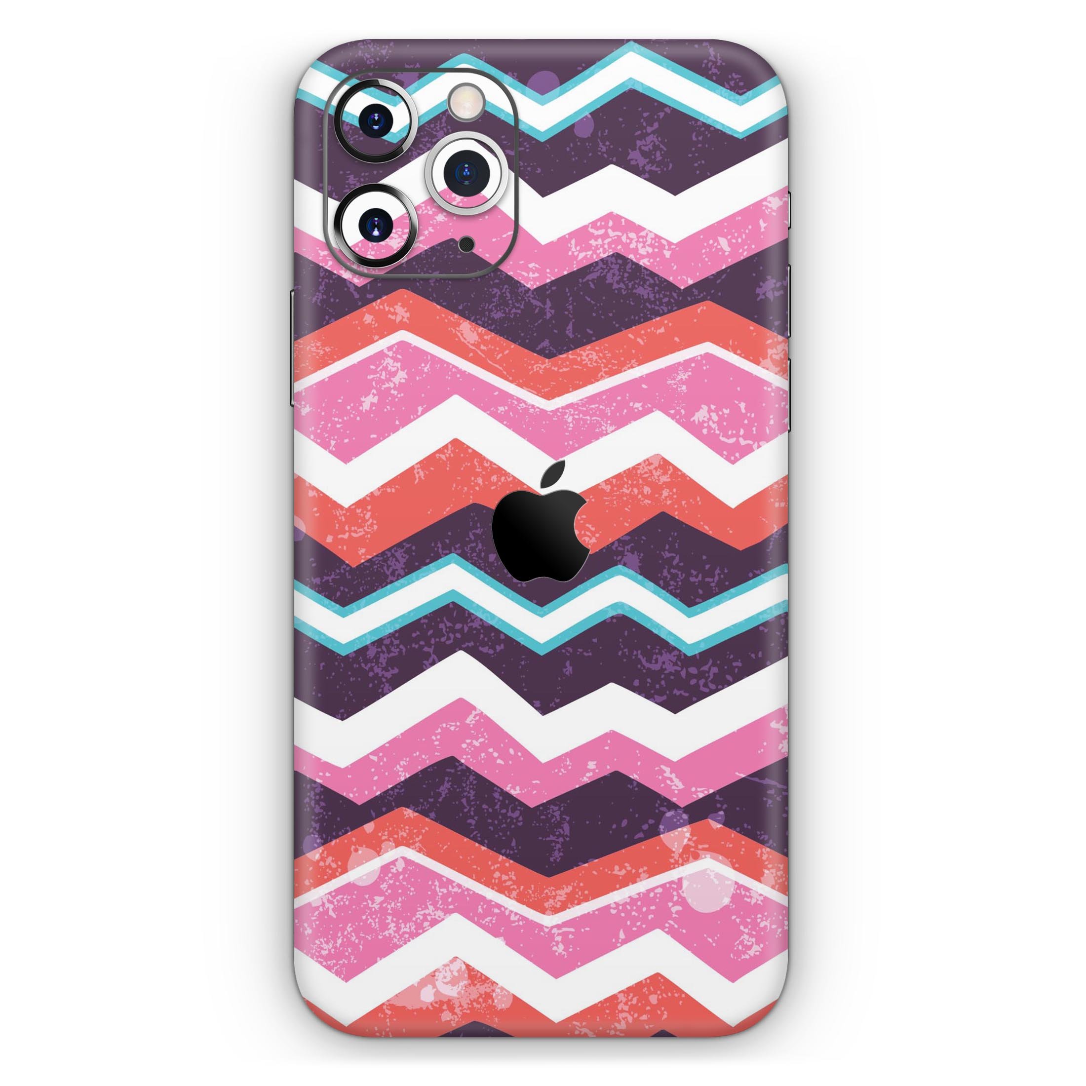 Jagged Colorful Chevron Skin-Kit for Apple iPhone, showcasing vibrant chevron pattern on a sleek device.