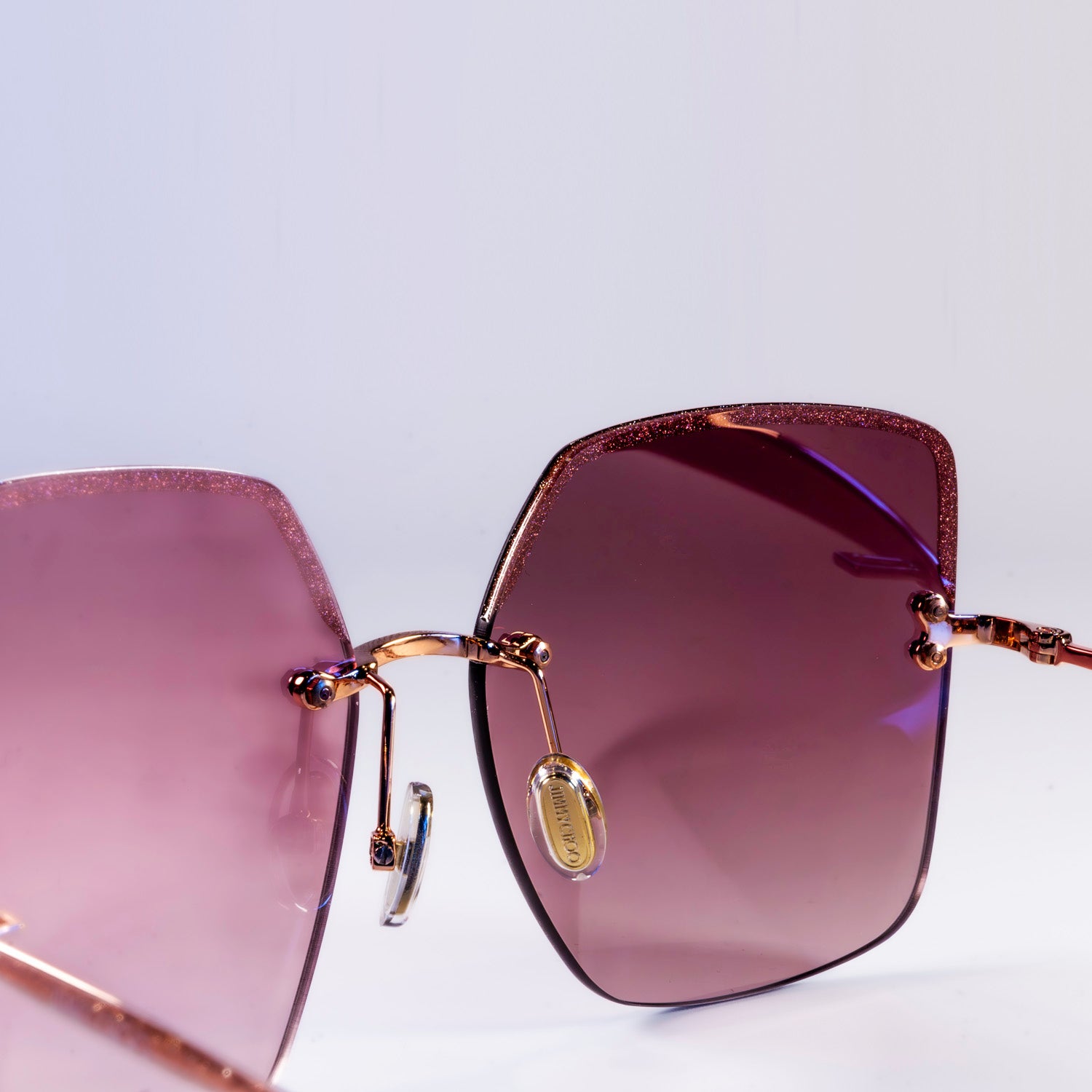 Jimmy Choo Square Sunglasses Tavi/N/S featuring a sleek metal frame and stylish square lenses, perfect for a fashionable look.