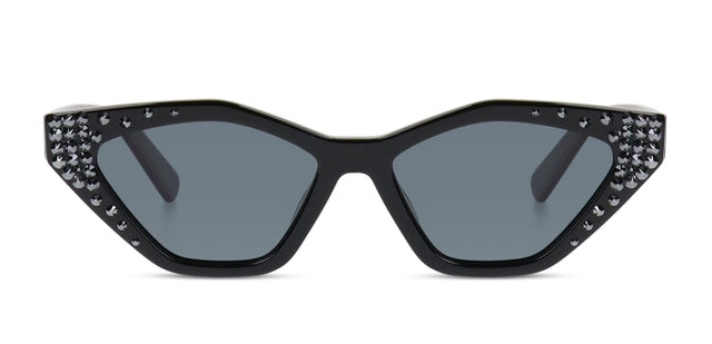 JIMMY CRYSTAL GLT1035-C2-HT cat eye glasses in black acetate, featuring a full-rimmed design for women.