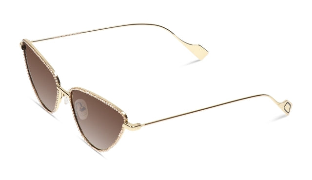 JIMMY CRYSTAL GLT9088-C1-G.SHADOW cat-eye glasses in gold metal, showcasing a stylish full-rimmed design for women.