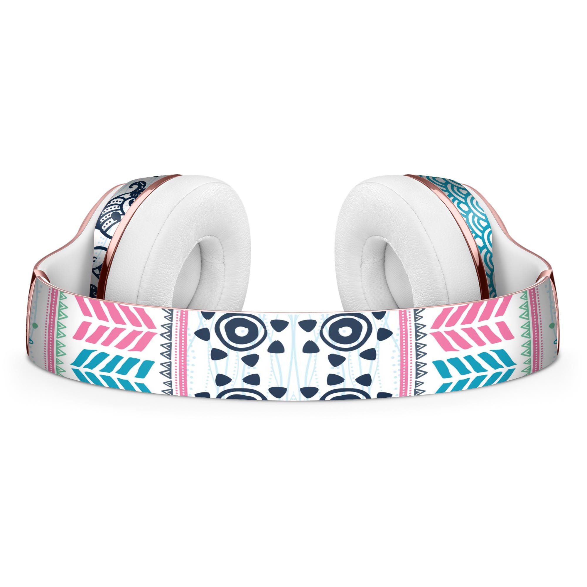 Jumping Fish Repeating Pattern Full-Body Skin Kit for Beats by Dre Solo 3 Wireless Headphones, showcasing vibrant colors and unique design.